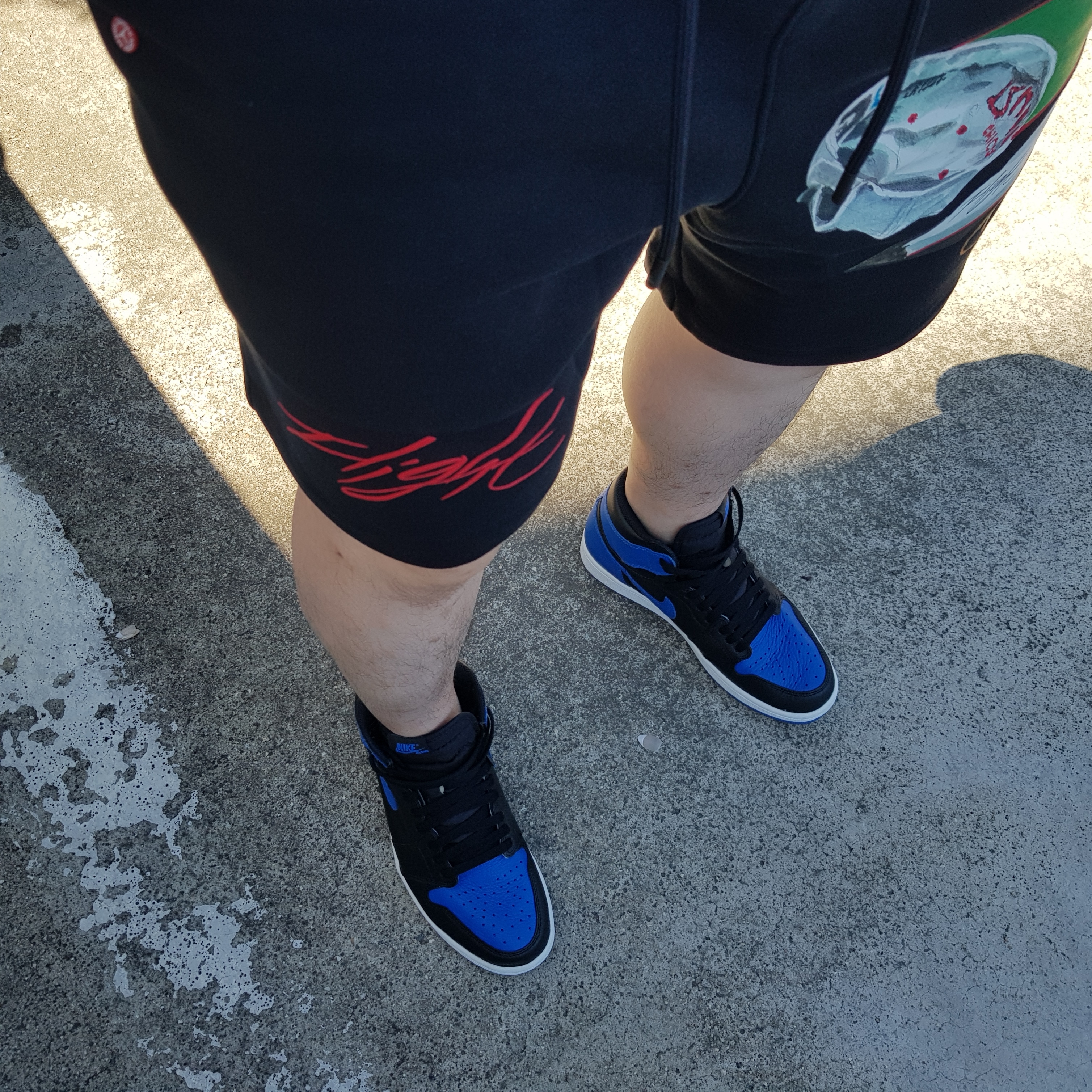Jordan 1 Retro Royal 2017, Jordan Flight Artist Series By Jacob Rochester Fleece Shorts Black - Asia 착용 스타일