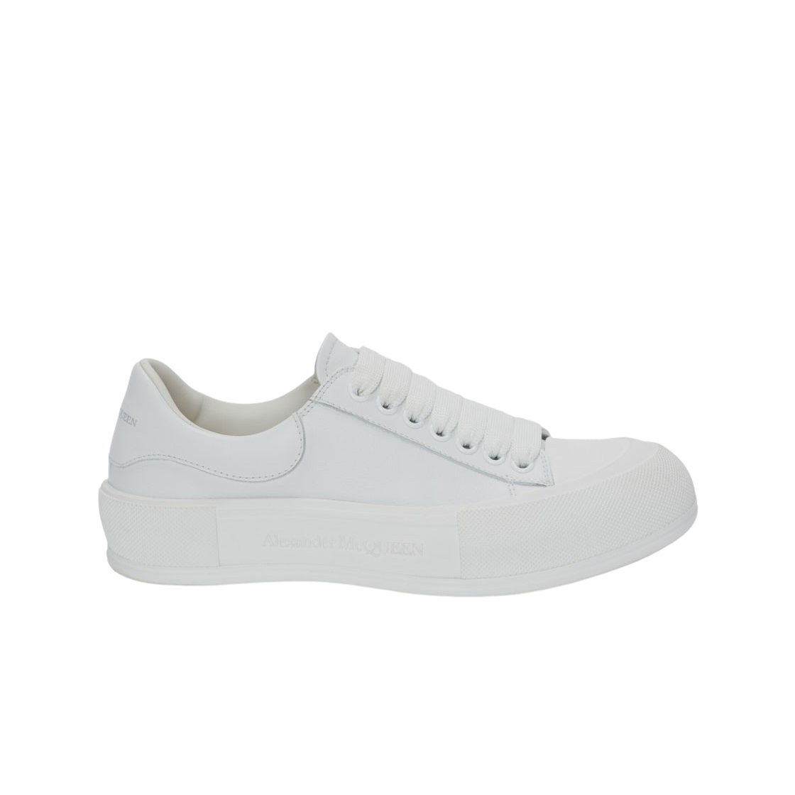 (W) 알렉산더 맥퀸 데크 레이스업 플림솔 옵틱 화이트((W) Alexander McQueen Deck Lace-Up Plimsoll Optic White) - 1