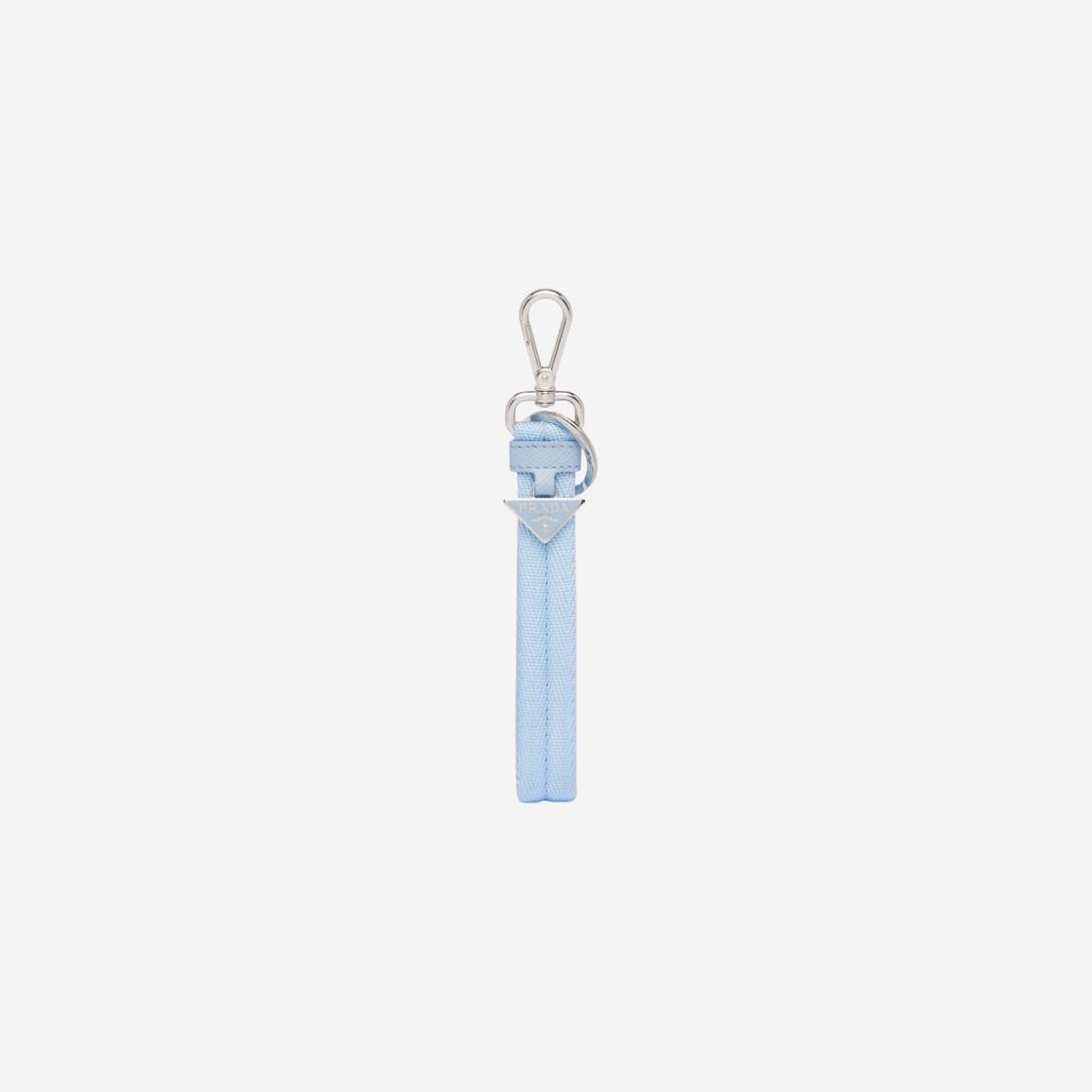 Prada Woven Nylon Tape Keychain Light Blue 상세 이미지 1