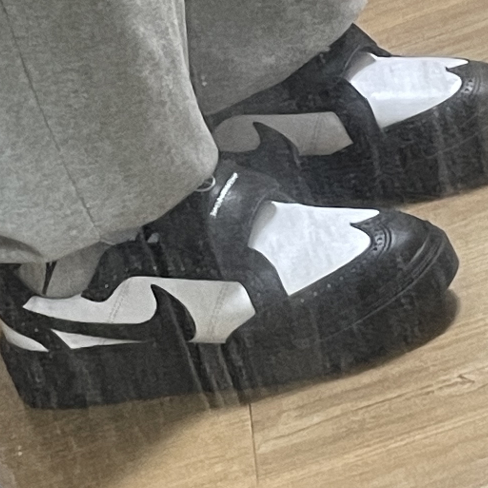 Nike x Peaceminusone Kwondo1 Black and White 착용 스타일 - 2