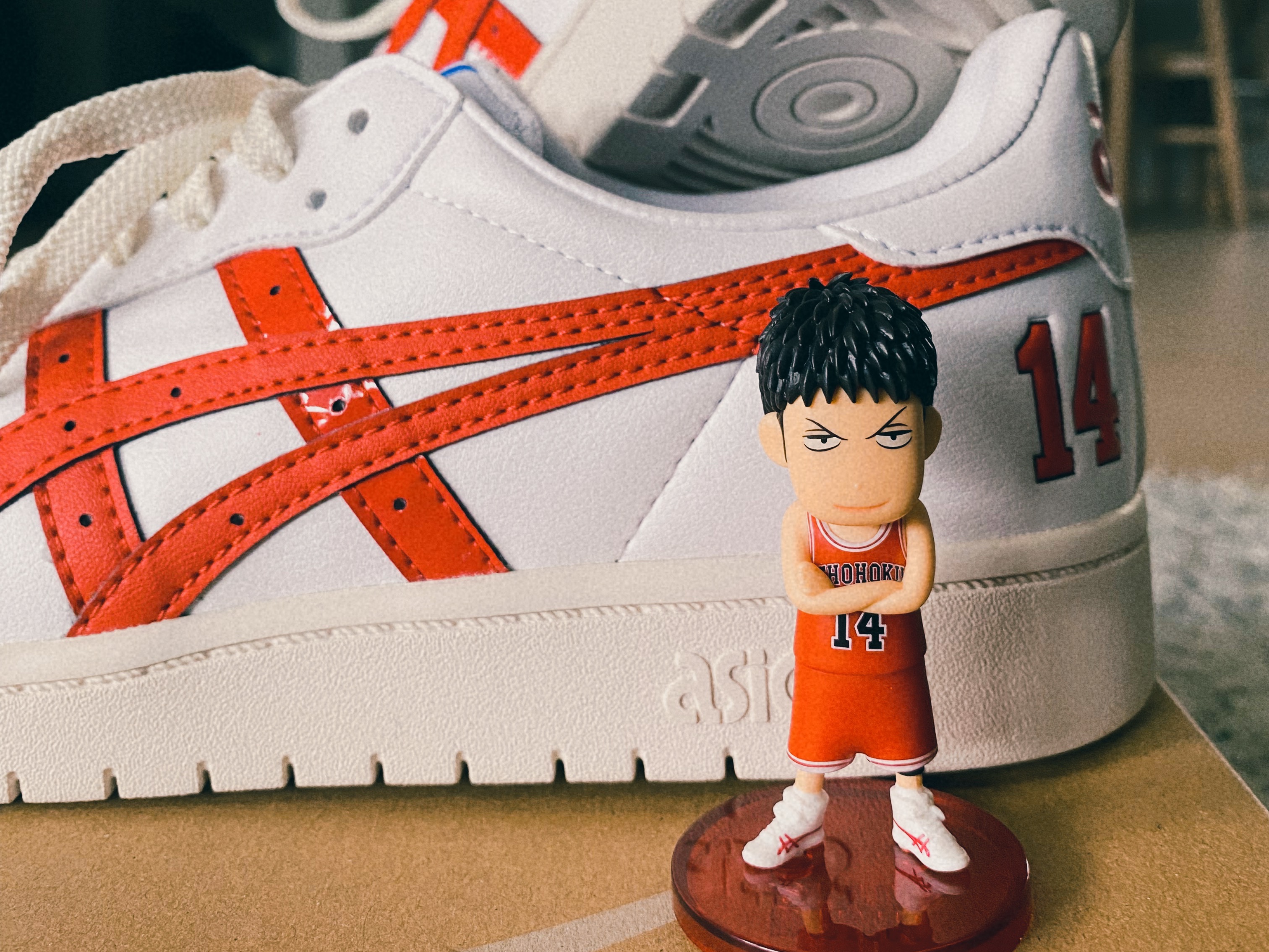 Asics Japan S White Red, Toei Studio The First Slam Dunk Figure Collection Buksan Jeong Daeman 착용 스타일 - 4