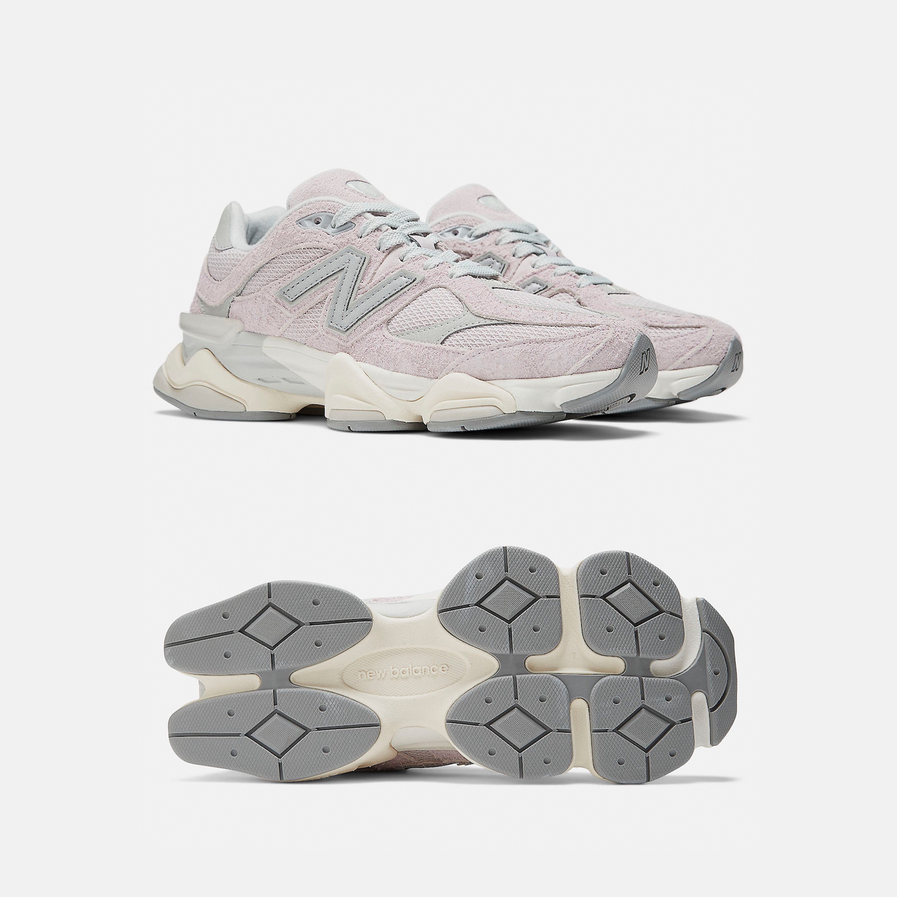 New Balance 9060 Rain Cloud Castlerock, New Balance 9060 Sea Salt Blue 착용 스타일 - 2