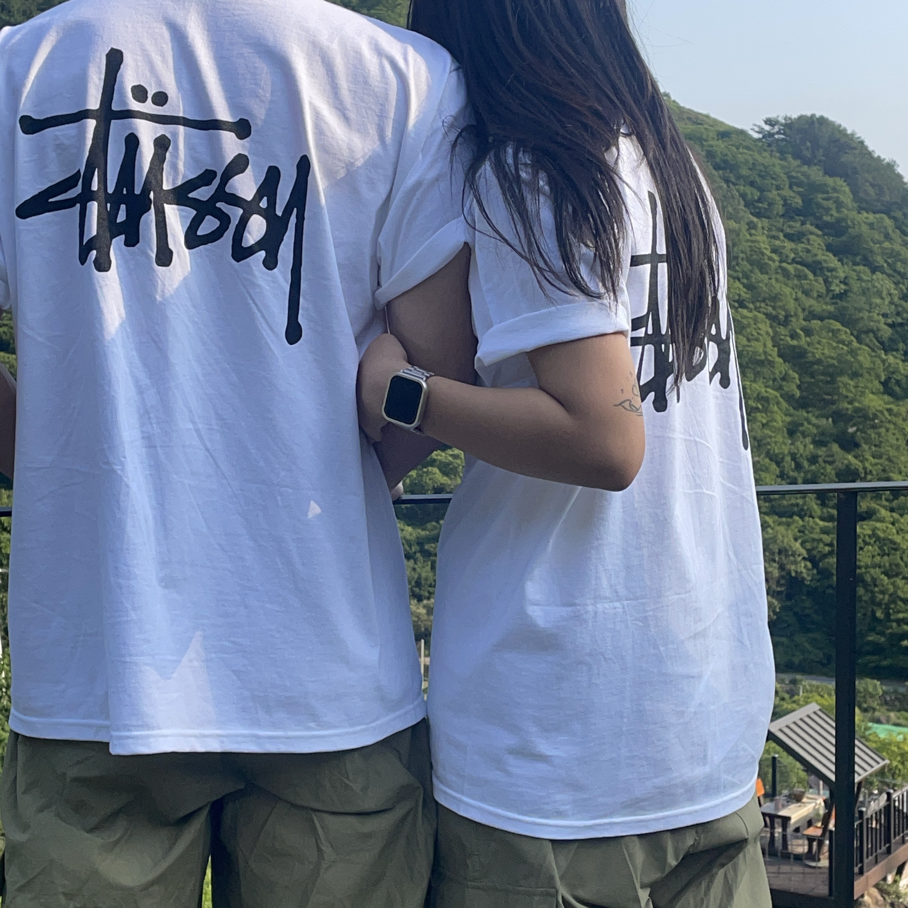 Stussy Basic Stussy T-Shirt White 2023 착용 스타일