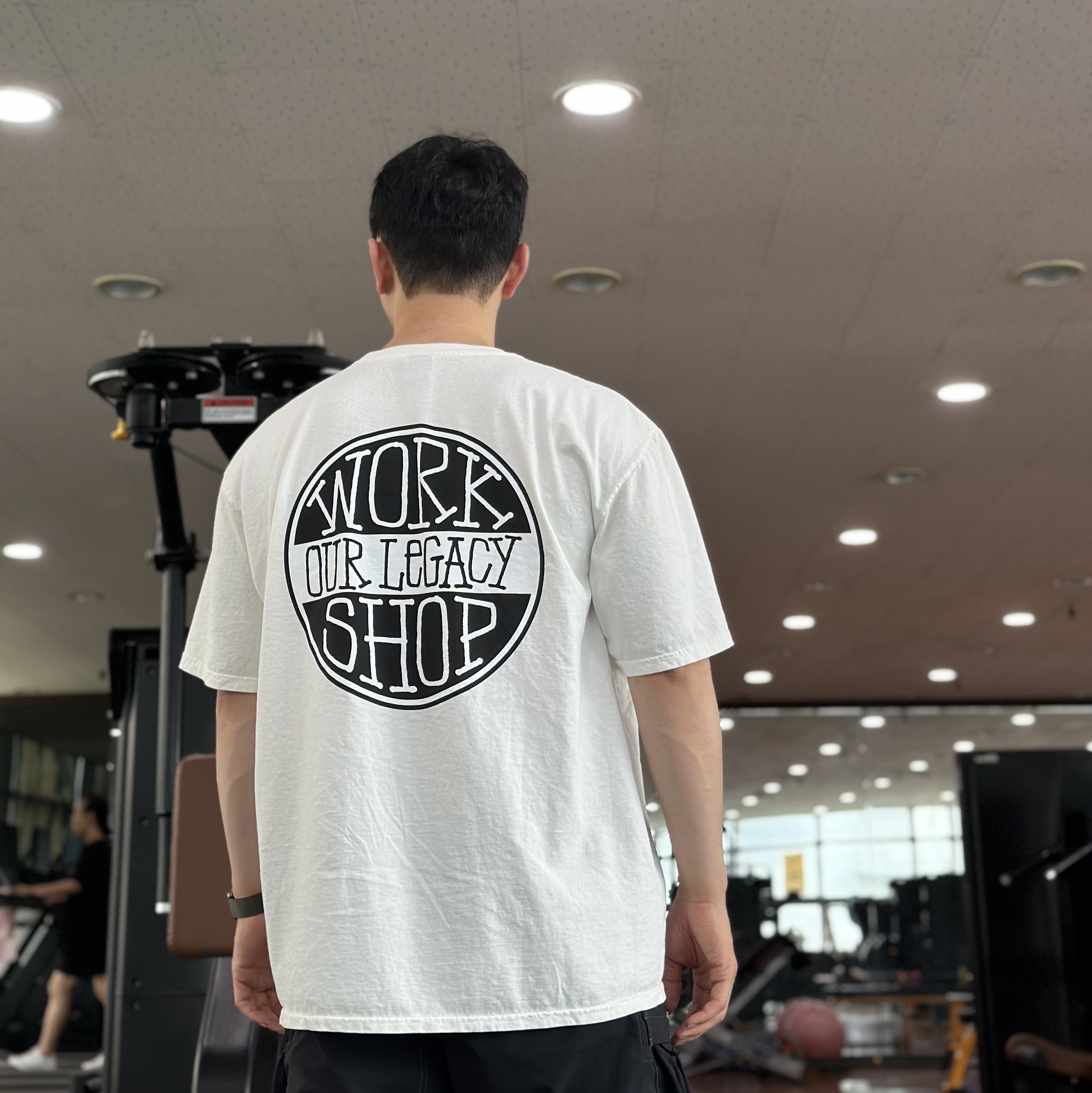 Stussy x Our Legacy Work Shop Dot Pigment Dyed T-Shirt Natural, Jordan 1 Retro High OG University Blue 착용 스타일 - 3
