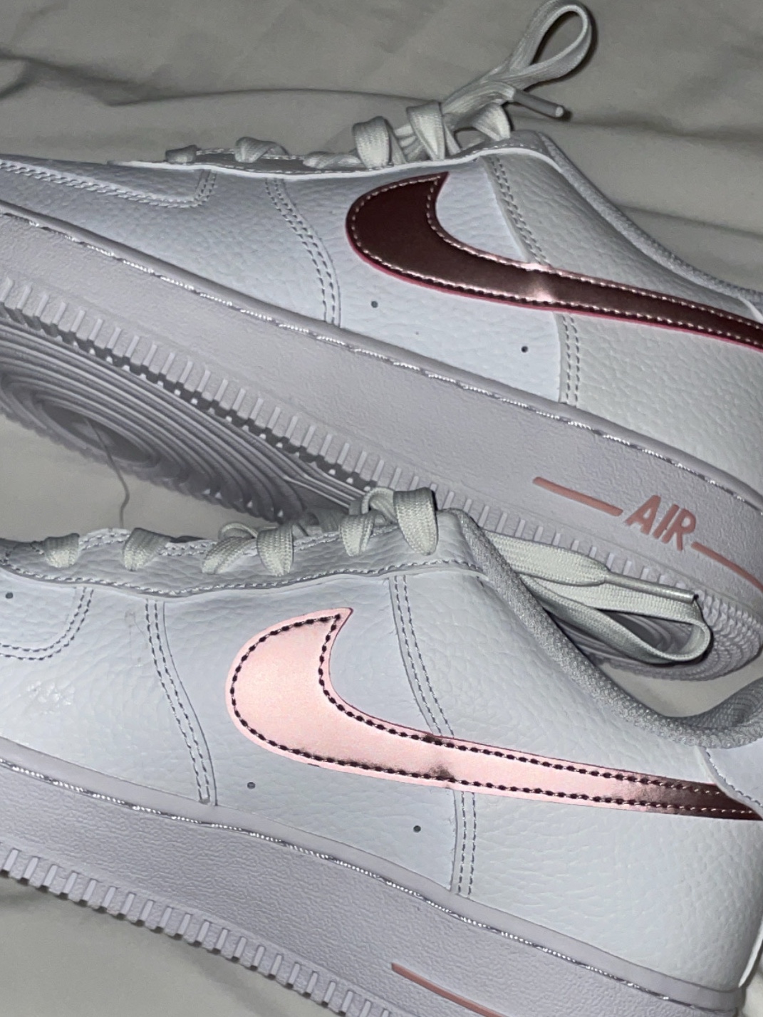 (GS) Nike Air Force 1 Pink Glaze 착용 스타일 - 1