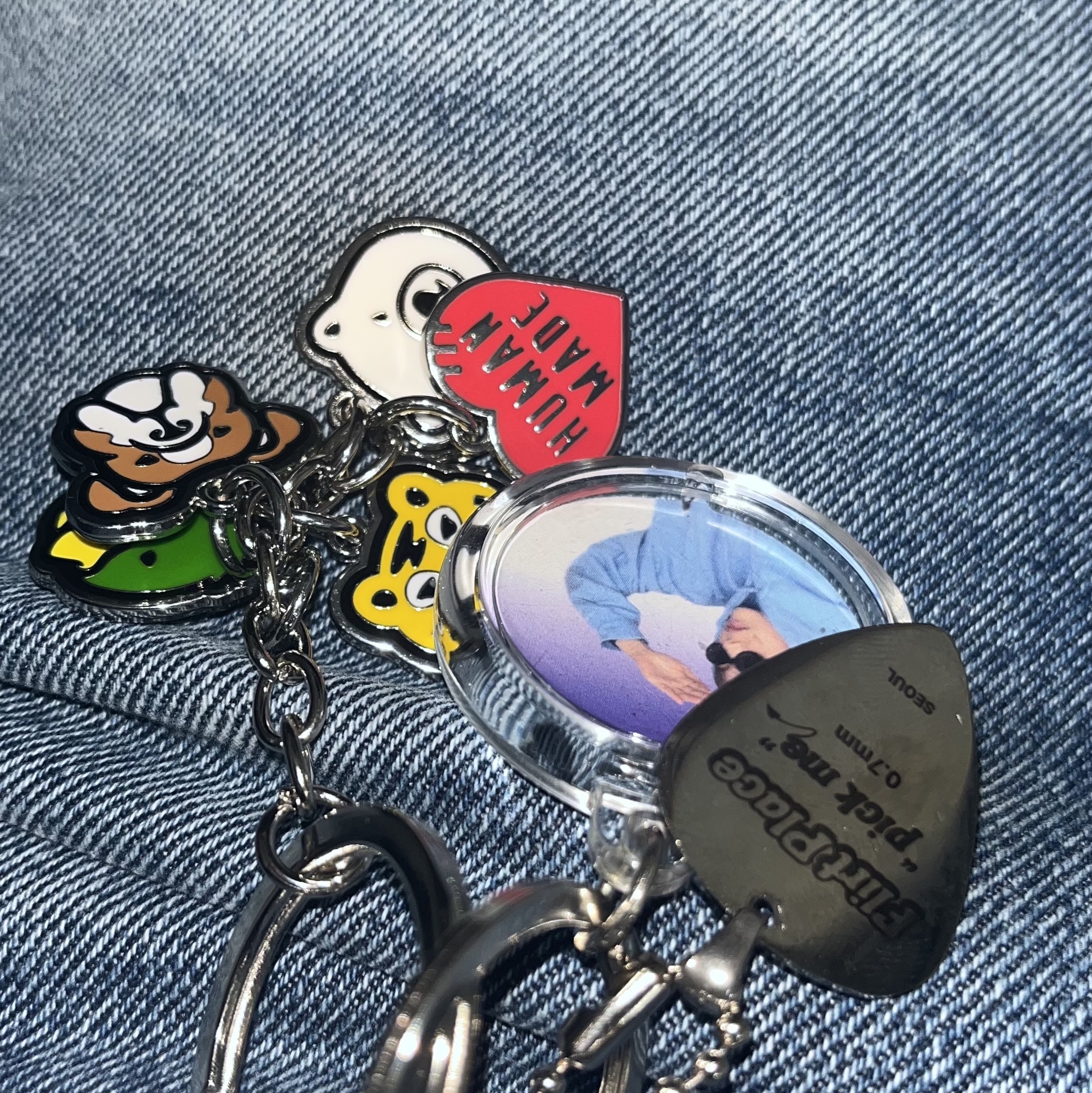 Human Made Animal Keyring Silver 착용 스타일