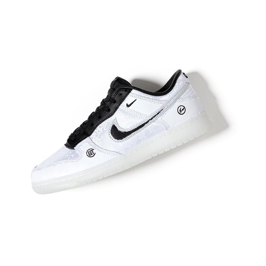 Nike x Clot x Fragment Dunk Low Black and White 착용 스타일