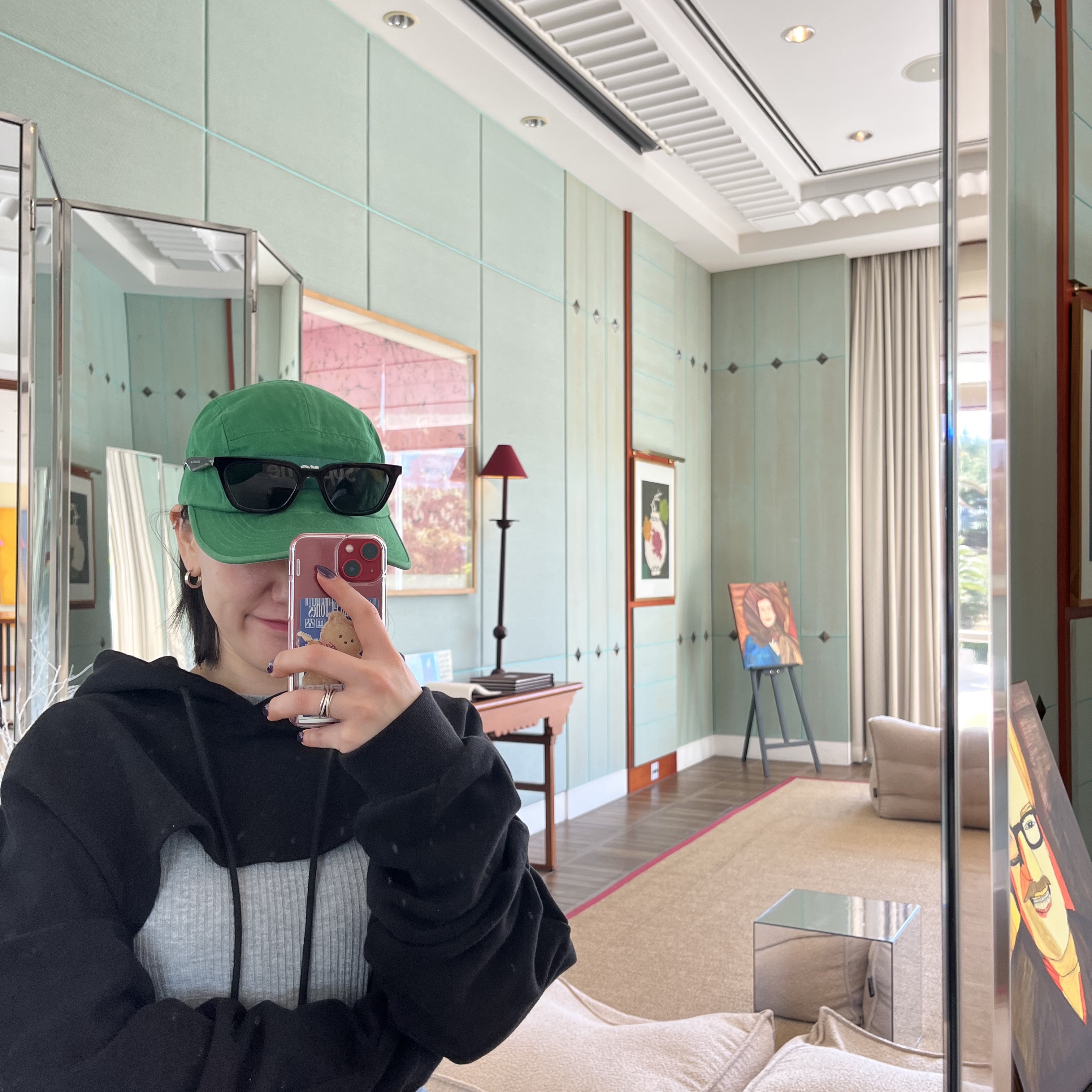 Supreme Washed Chino Twill Camp Cap Green - 22FW 착용 스타일 - 1