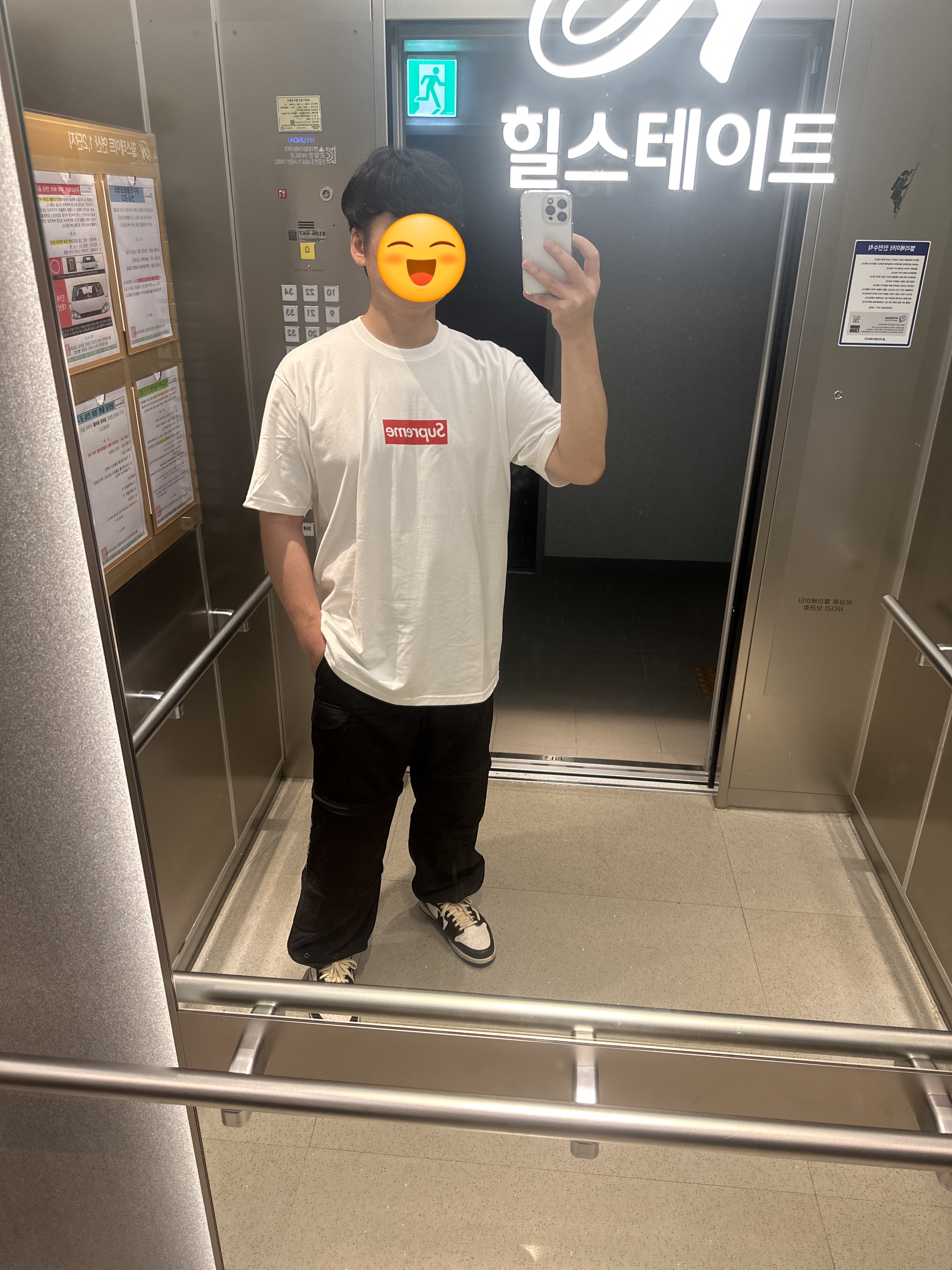 Supreme West Hollywood Box Logo T-Shirt White - 23SS, Supreme x The North Face Trekking Zip-Off Belted Pants Black - 22SS 착용 스타일 - 3