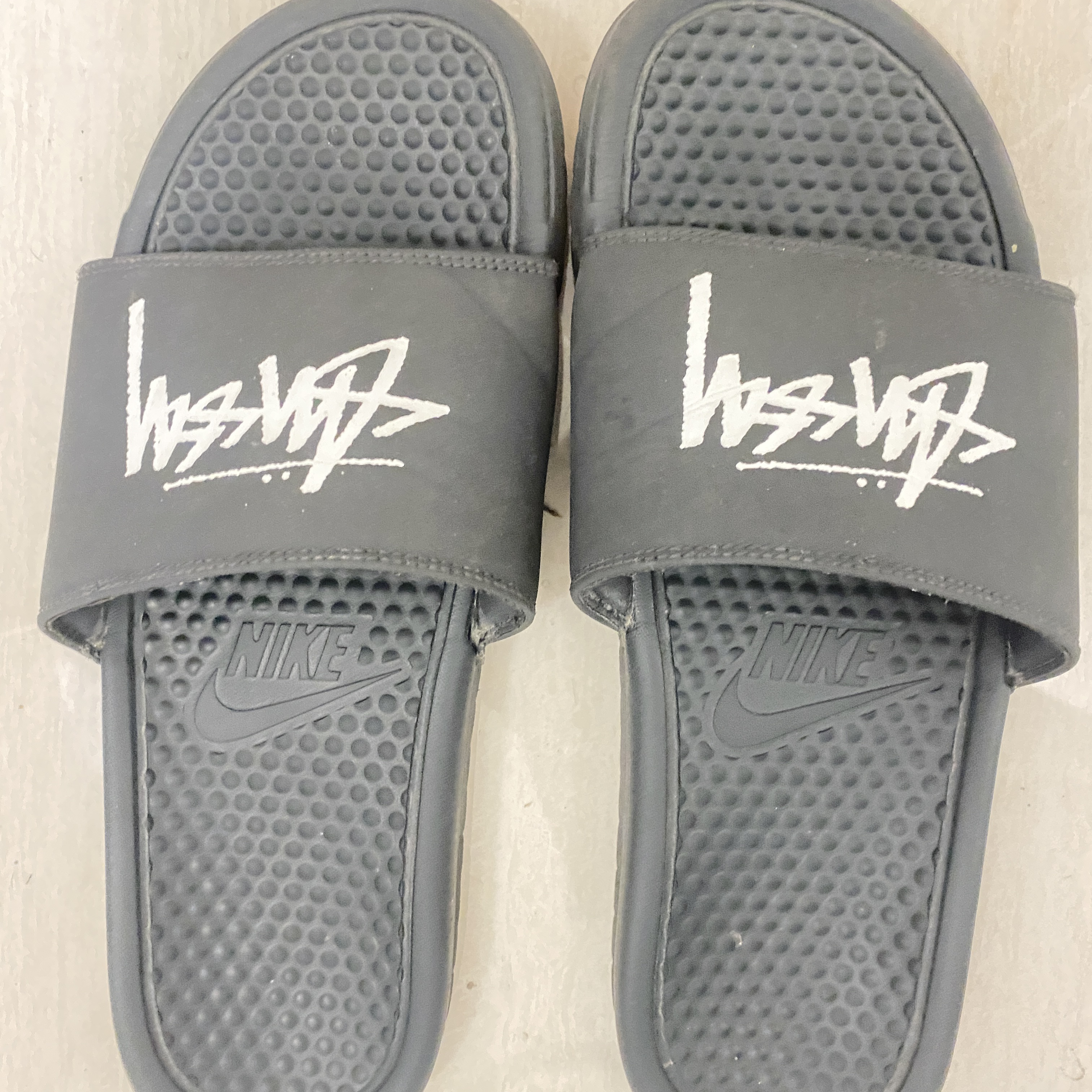 Nike x Stussy Benassi Slide Off Noir 착용 스타일