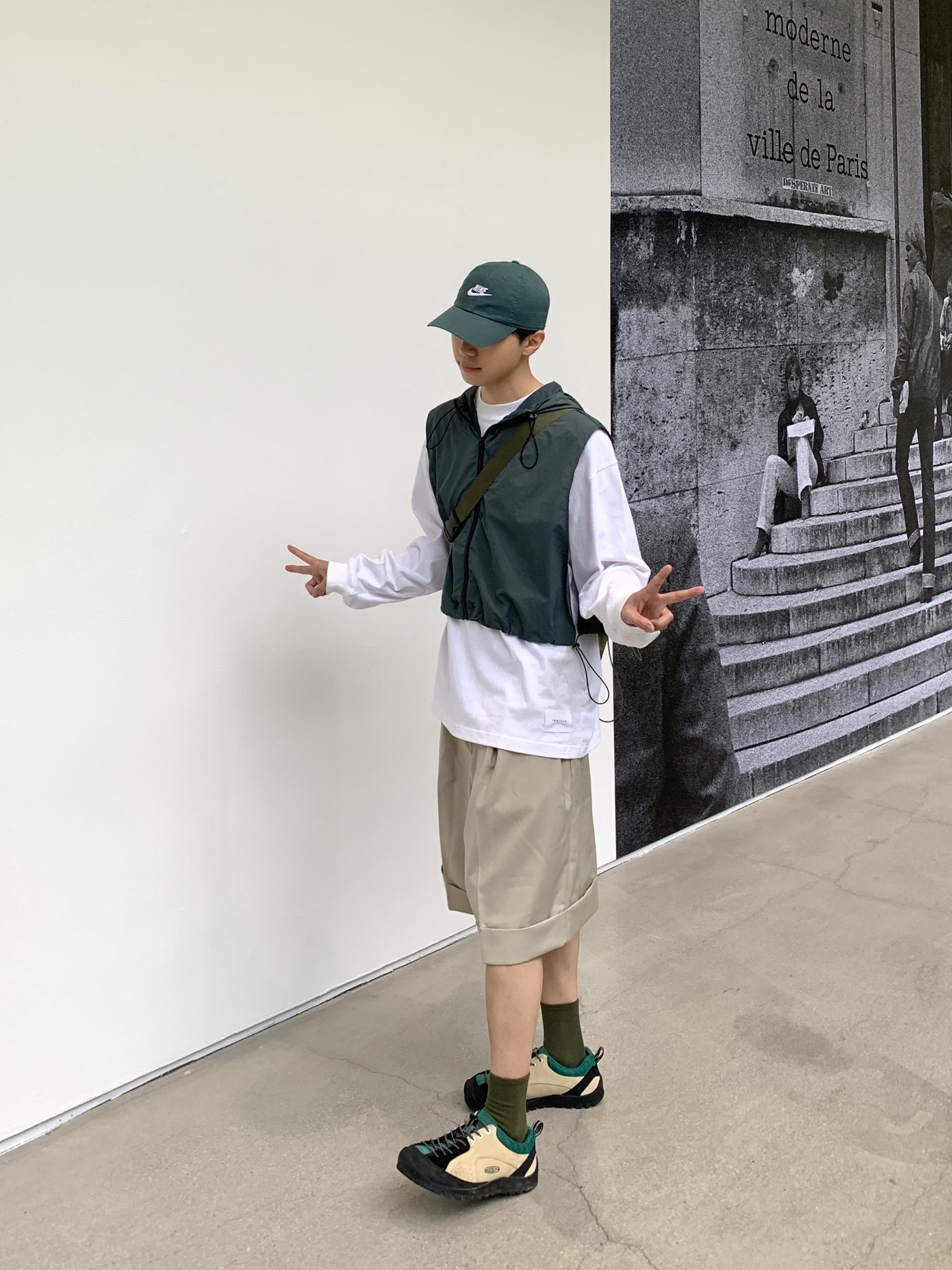 Keen Jasper Rocks SP Sneakers Taos Taupe, Nike Heritage 86 Futura Washed Cap Faded Spruce 착용 스타일 - 2