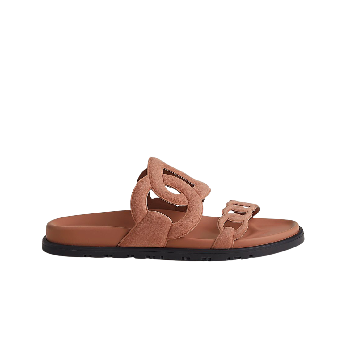 W) 에르메스 엑스트라 샌들 스웨이드 고트스킨 & 로즈 뻬를르 | Hermes