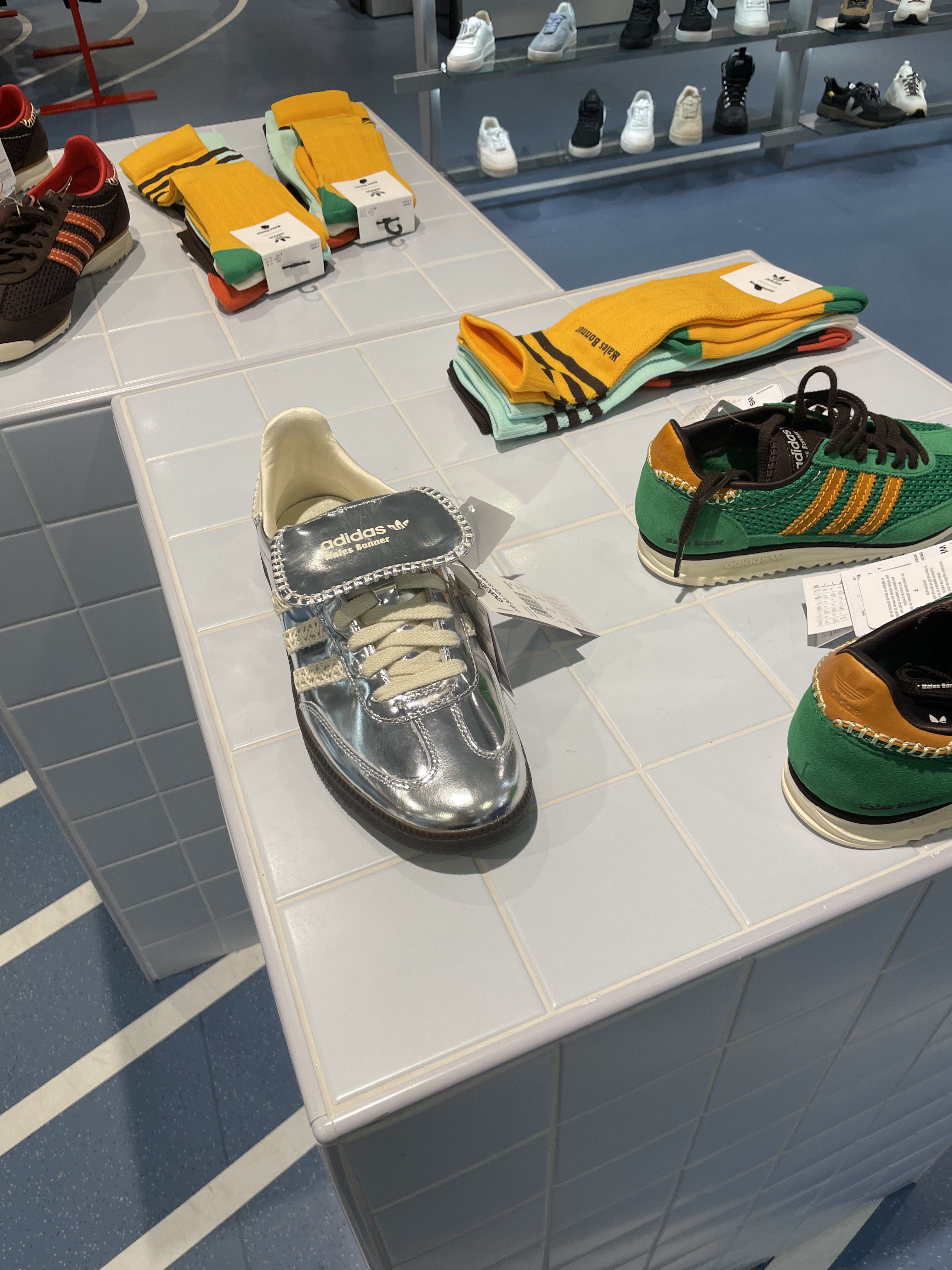 Adidas x Wales Bonner Samba Silver Metallic 착용 스타일