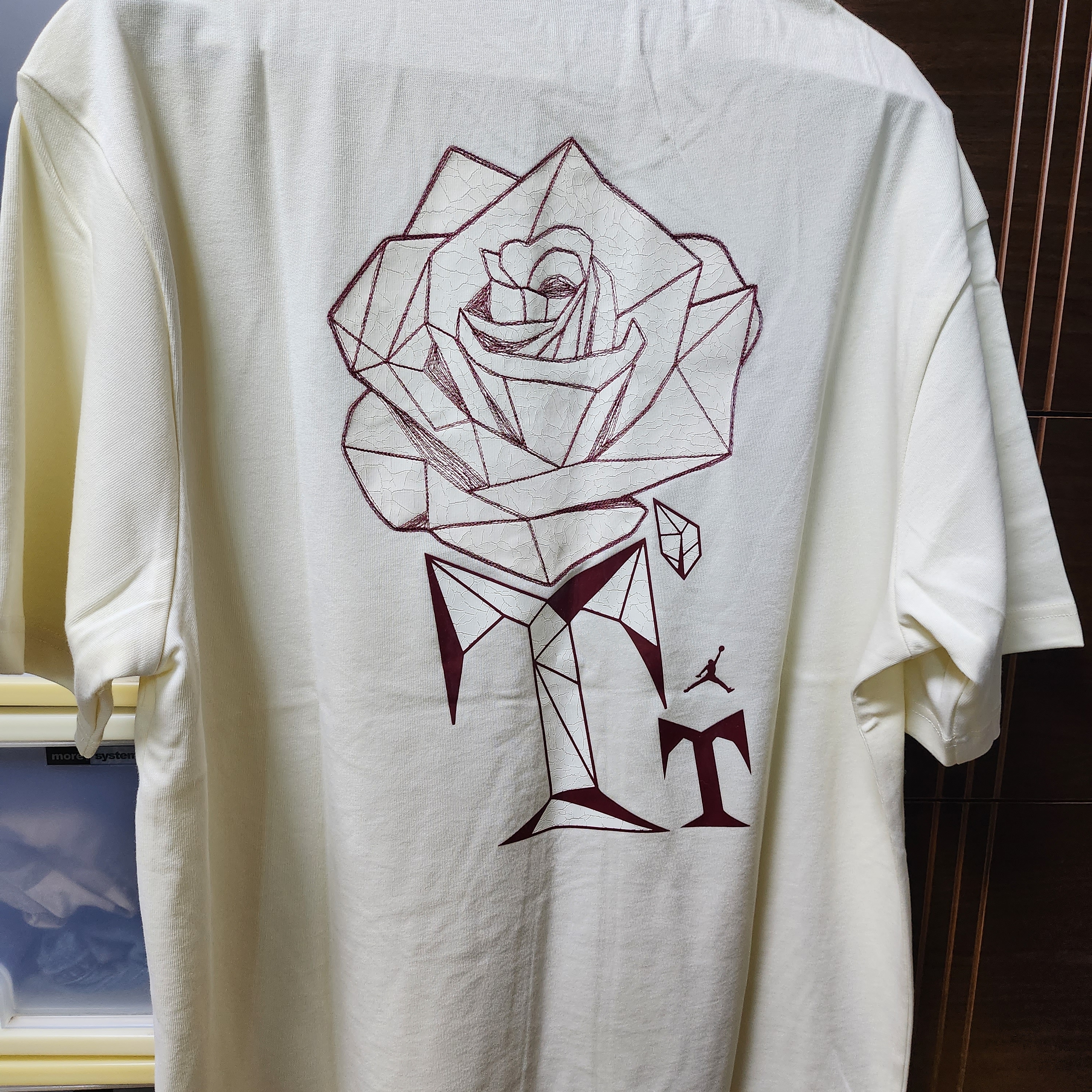 (W) Jordan x Teyana Taylor Vintage T-Shirt Coconut Milk - Asia 착용 스타일