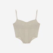 Pepper Pepper Women Stitch Bustier Top Beige
