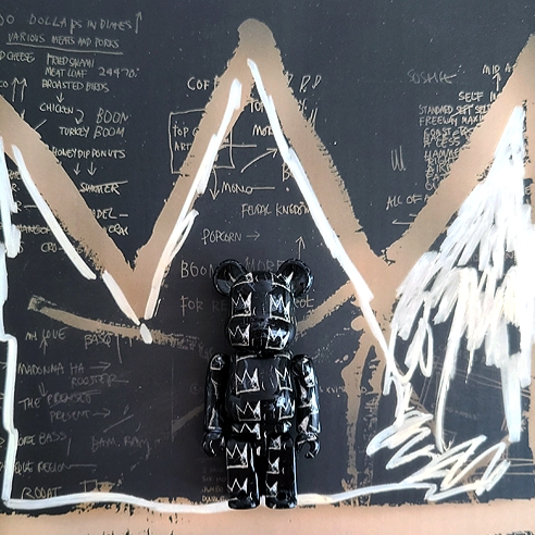 Bearbrick Jean-Michel Basquiat #8 100% & 400% Set 착용 스타일