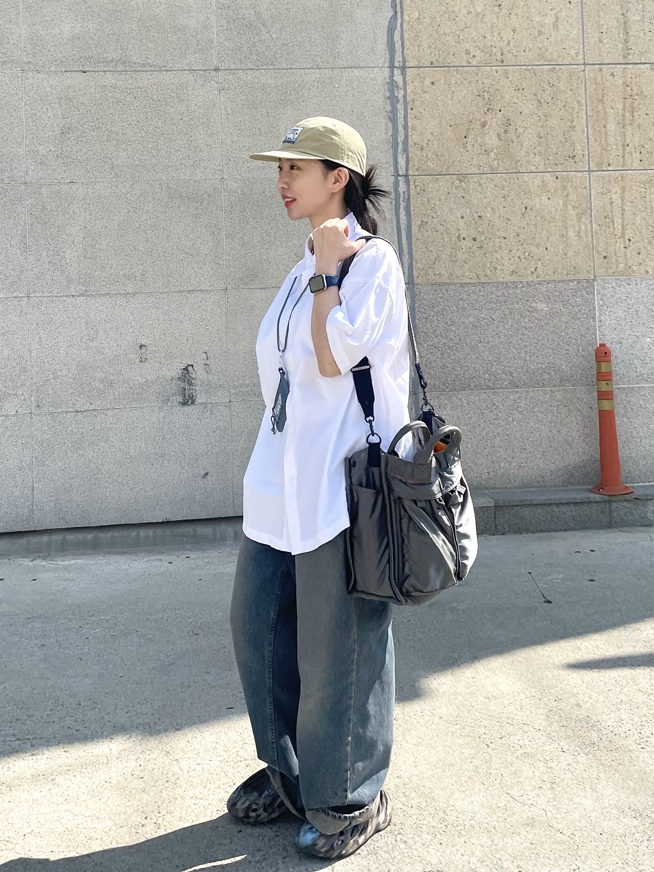 Human Made Nylon Card Case Blue, Porter PX Tanker 2way Vertical Tote Bag M Black 착용 스타일 - 1