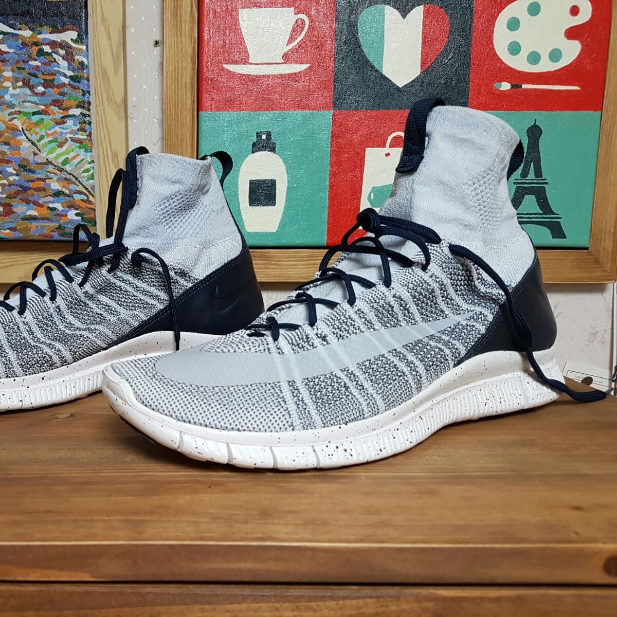 Nike Free Flyknit Mercurial Pure Platinum 착용 스타일