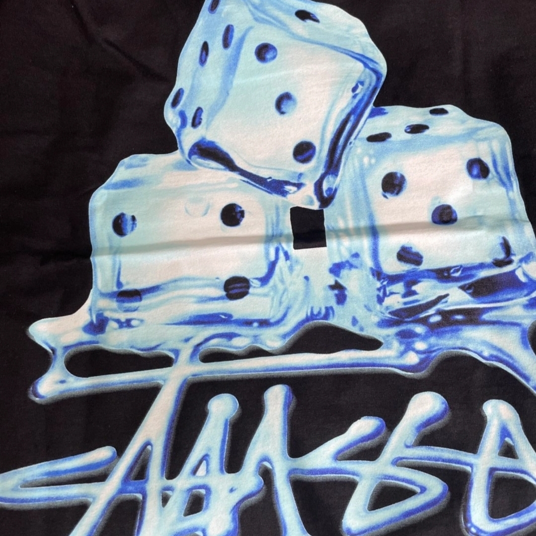 Stussy Melted T-Shirt Black 착용 스타일