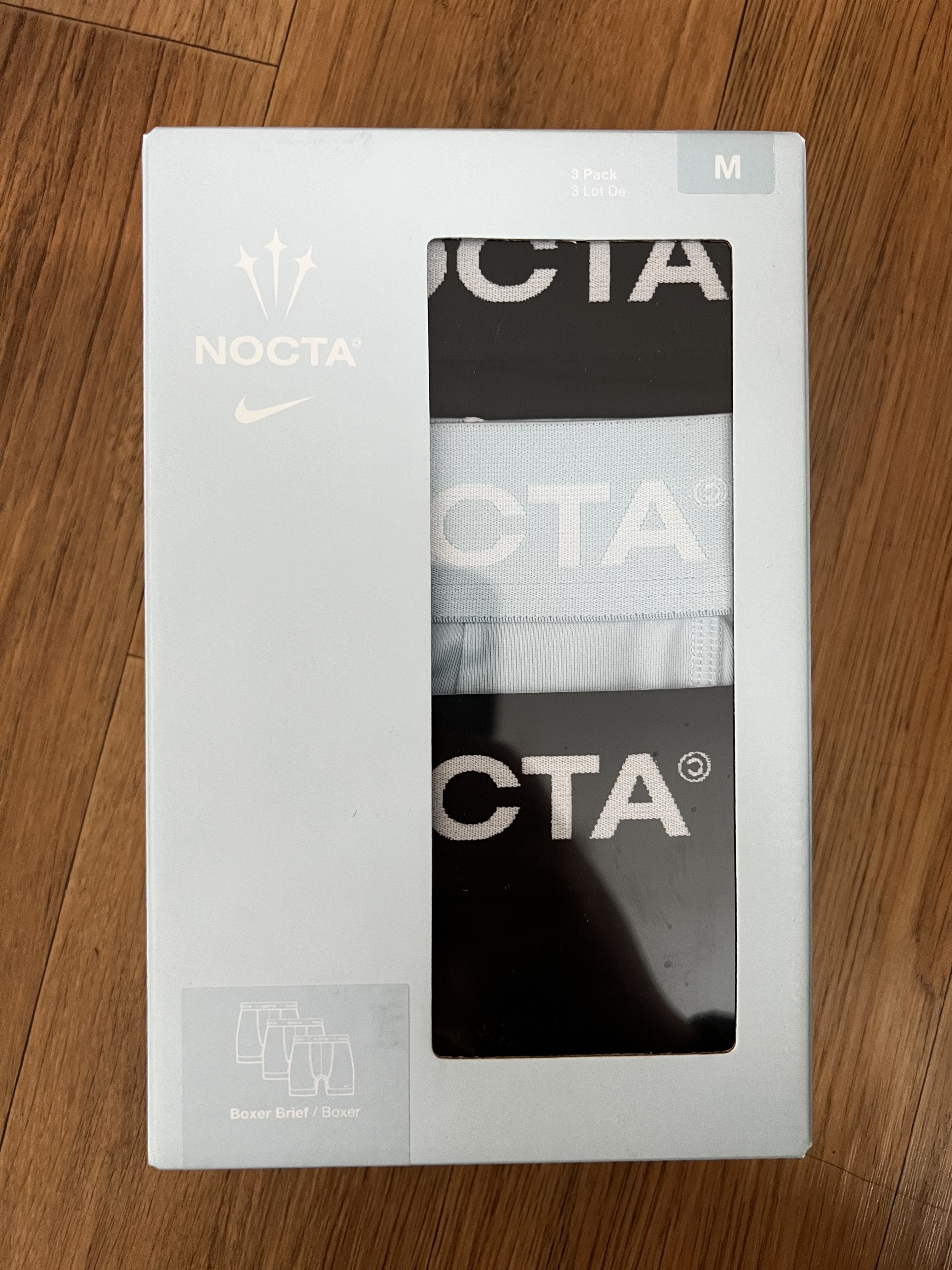 Nike x Drake Nocta Boxer Briefs Black Cobalt Tint (3 Pack) 착용 스타일