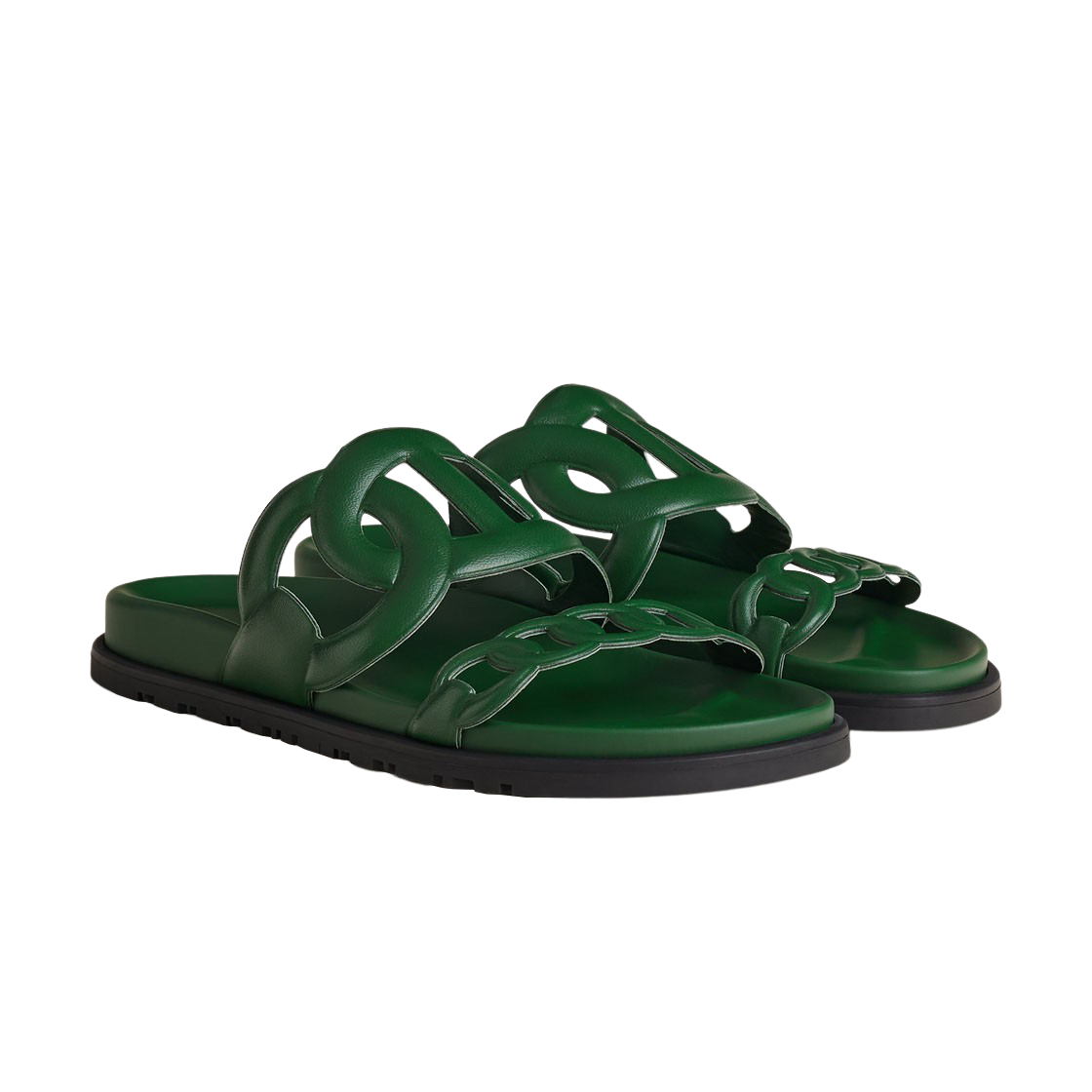 (W) 에르메스 엑스트라 샌들 나파 & 베르 캑터스((W) Hermes Extra Sandal Nappa & Vert Cactus) - 2