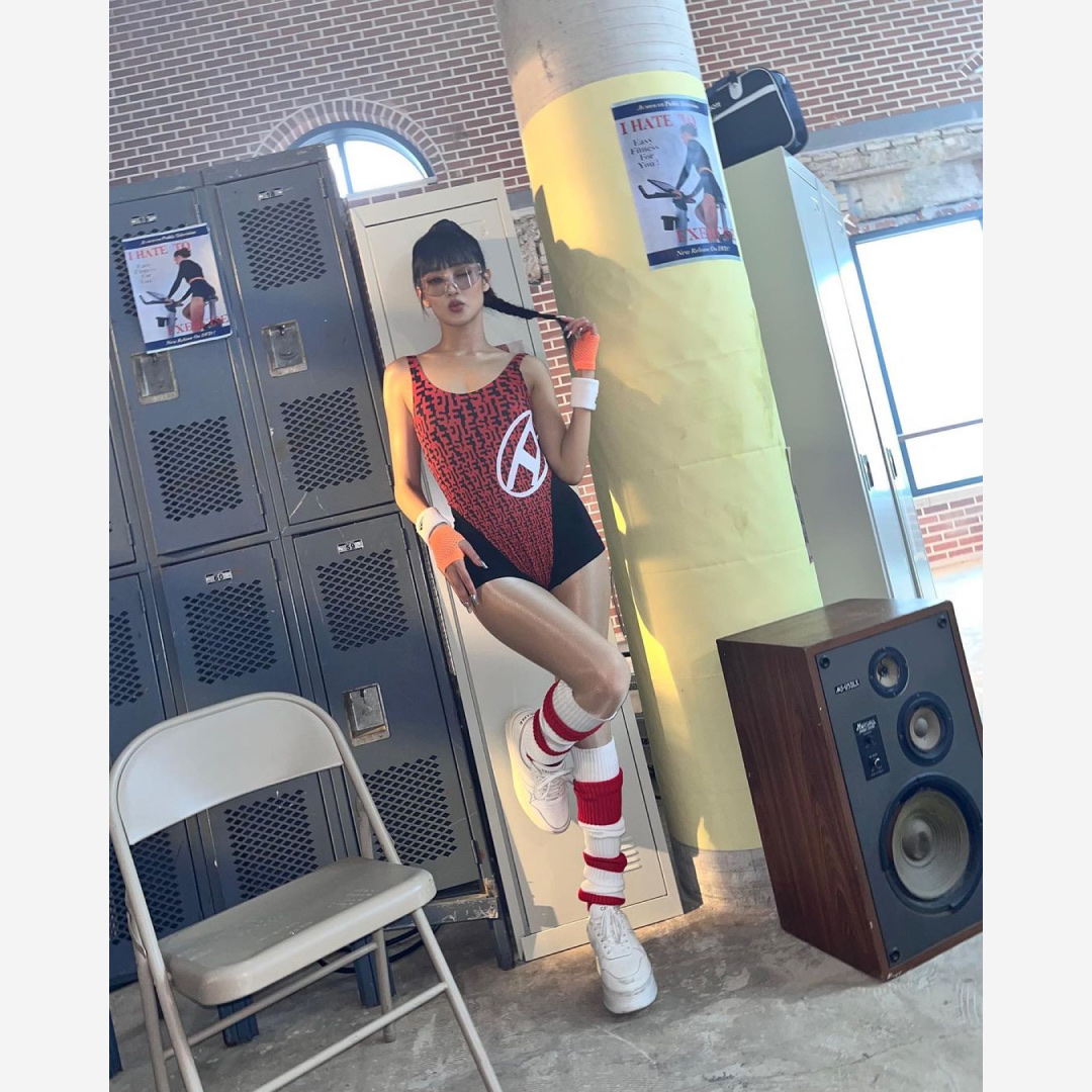 (W) Celine Wedge Outsole Block Sneakers Optic White 착용 스타일 - 4