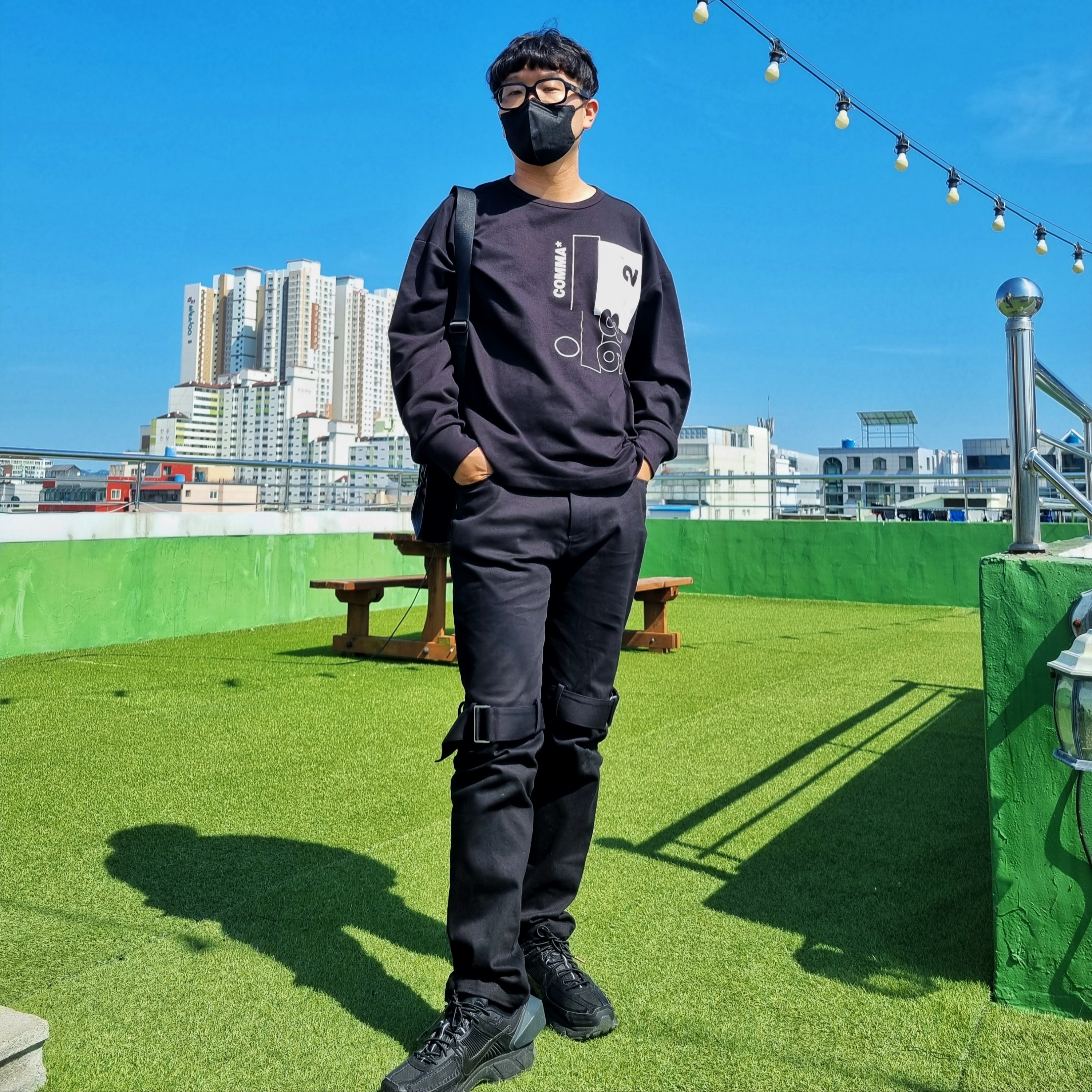 Nike x A-Cold-Wall Zoom Vomero 5 Black 착용 스타일 - 1