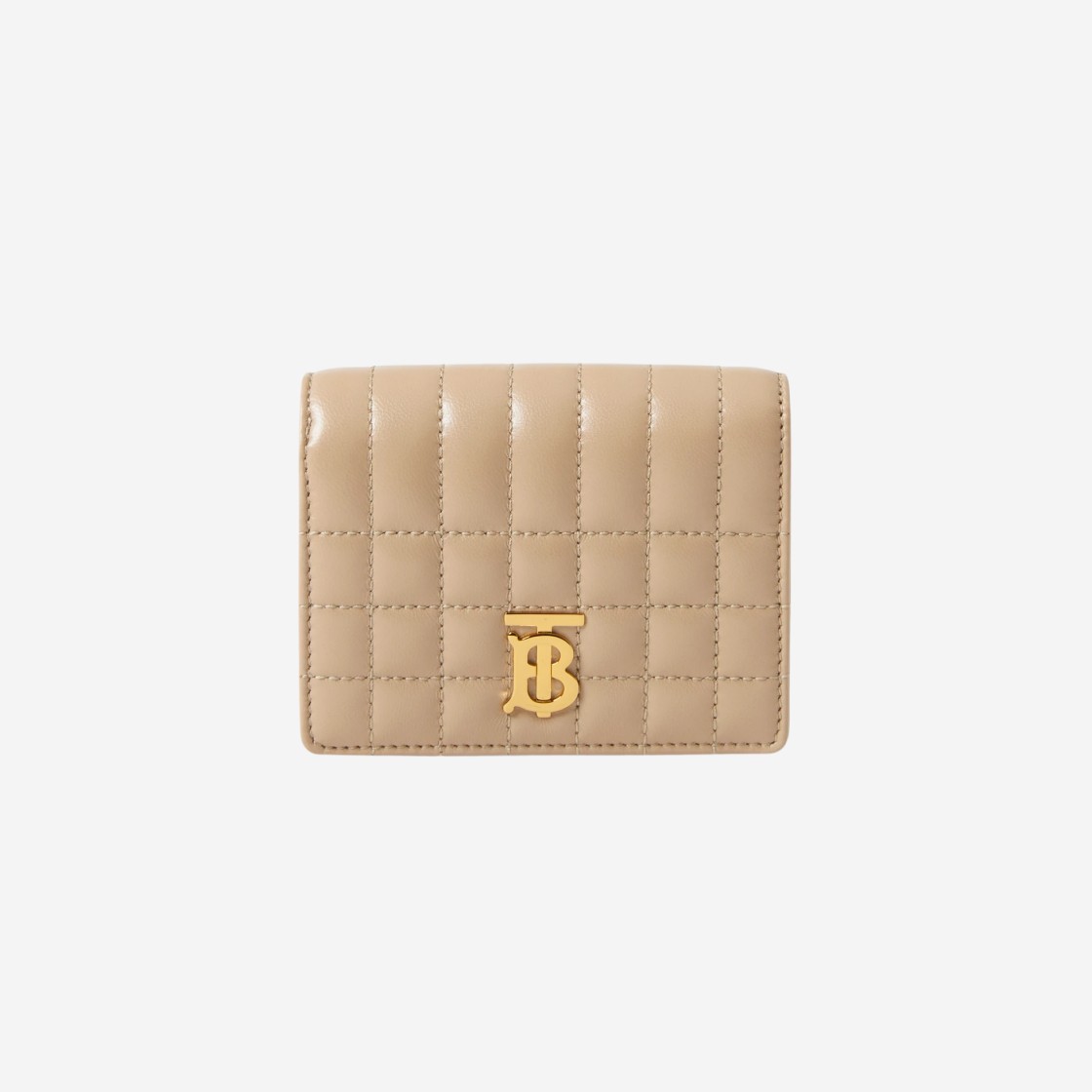 Burberry Quilted Leather Small Lola Folding Wallet Oat Beige 상세 이미지 1