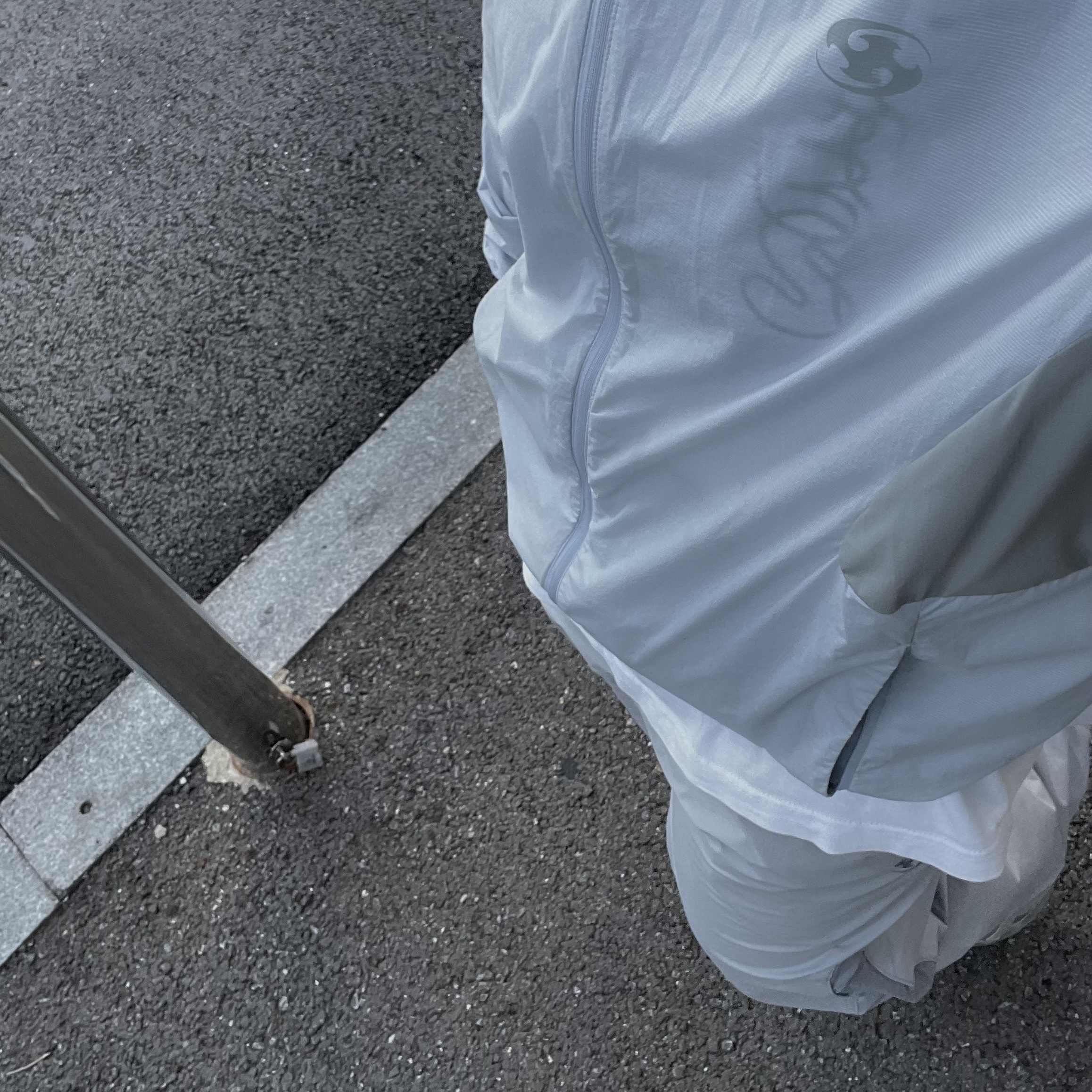 Sansan Gear Vent Pants Grey - 23SS, Sansan Gear Air Dash Jacket Sky Blue - 23SS 착용 스타일