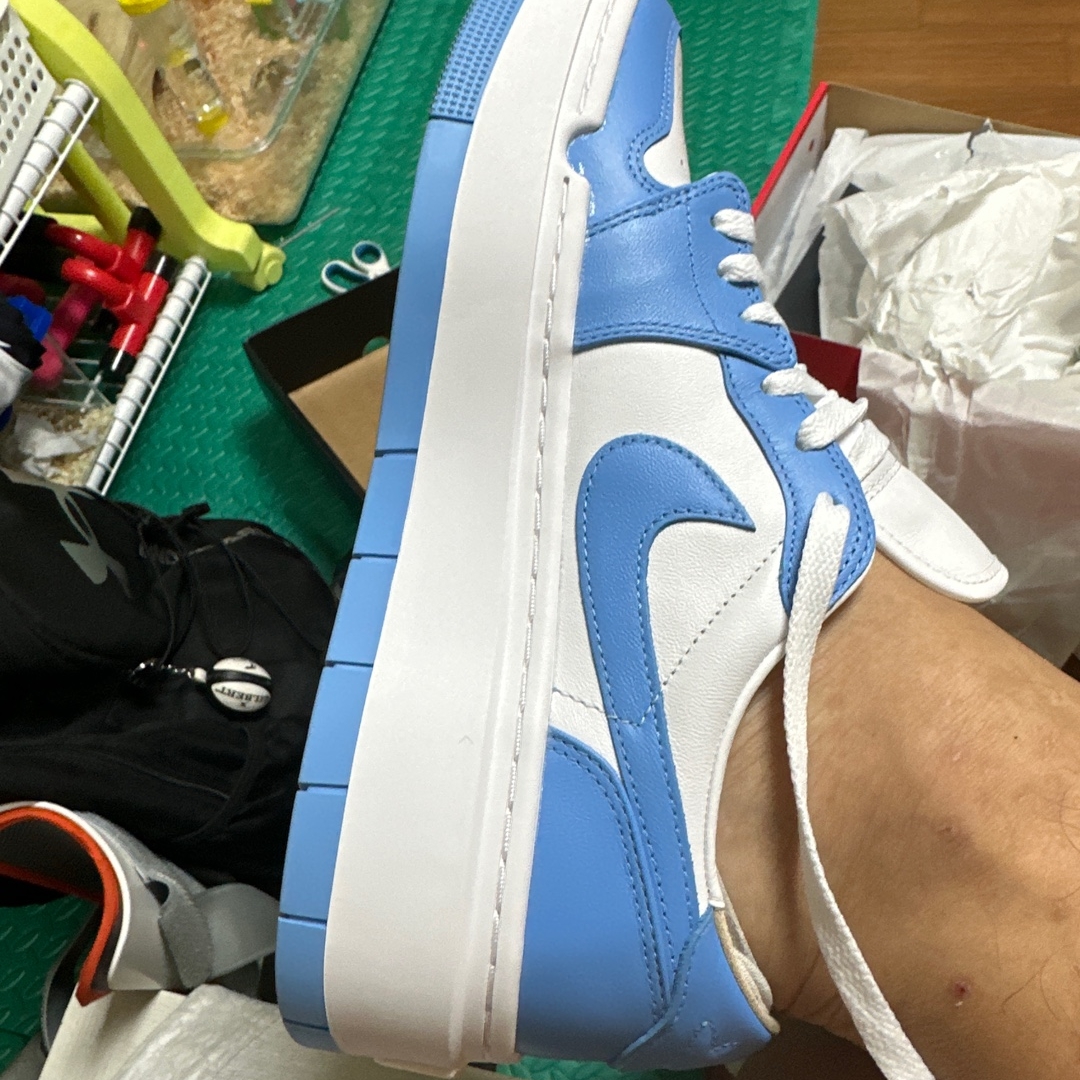 (W) Jordan 1 Elevate Low SE University Blue 착용 스타일