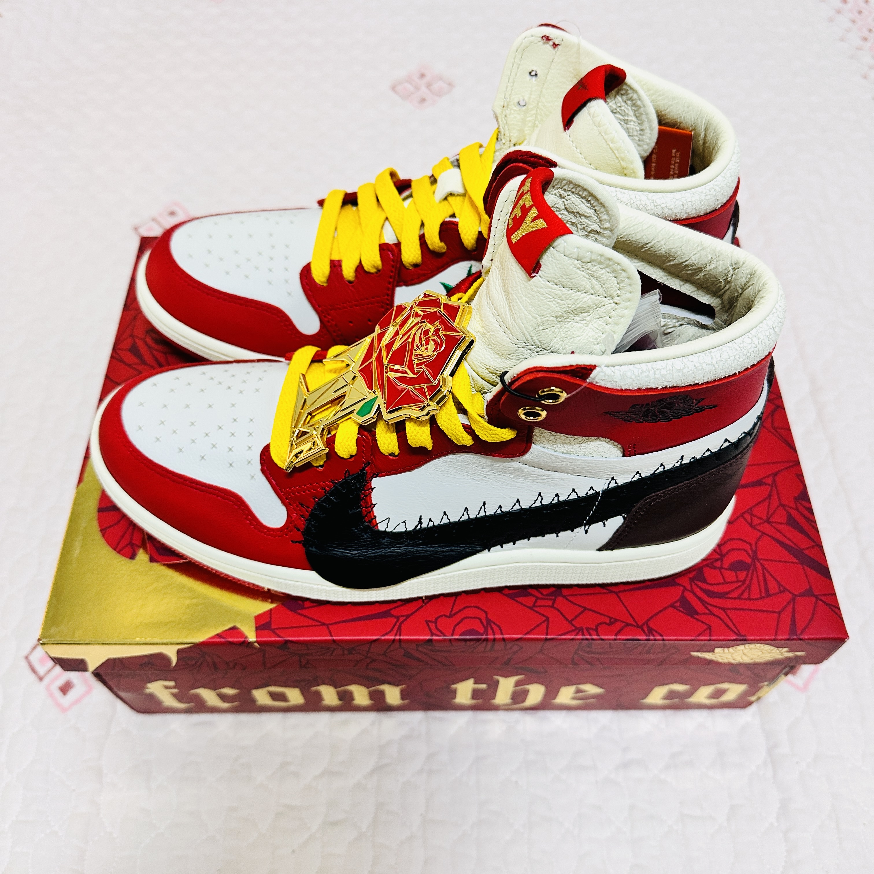 (W) Jordan 1 x Teyana Taylor Zoom CMFT 2 Gym Red 착용 스타일 - 2