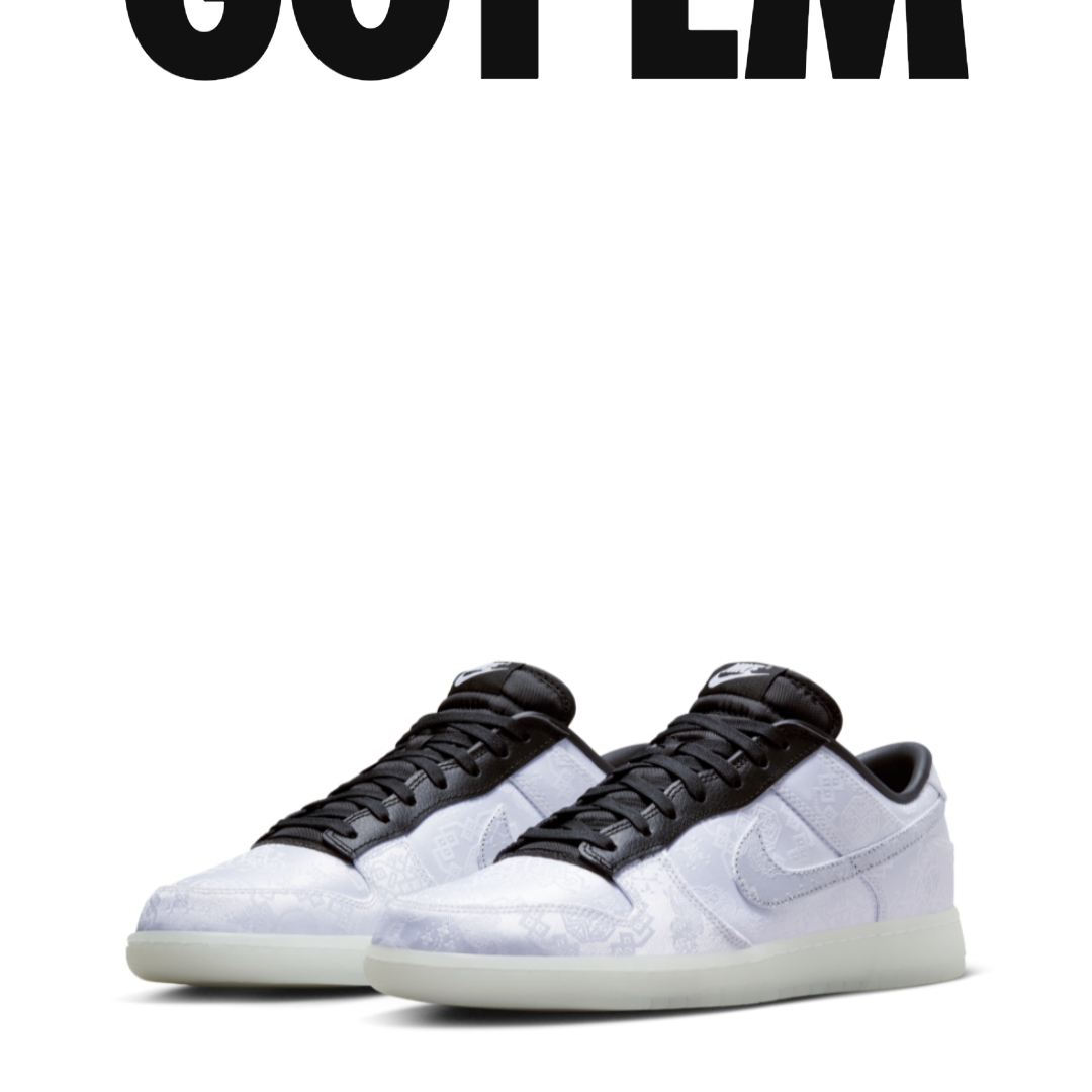 Nike x Clot x Fragment Dunk Low Black and White 착용 스타일