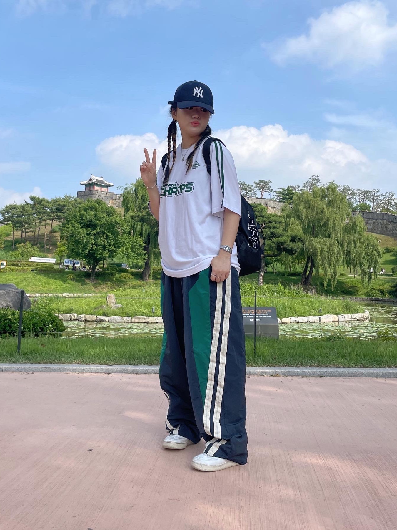 Nike Air Force 1 '07 Low White, (W) Nike Air Force 1 '07 Low White 착용 스타일 - 2