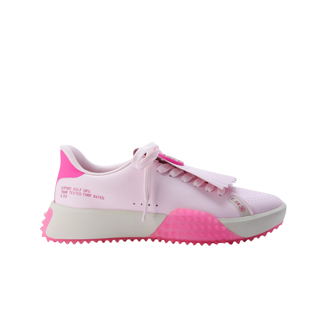 (W) 지포어 G. 112 킬티 골프 슈즈 핑크((W) G/Fore G. 112 Kiltie Golf Shoes Pink) - 1