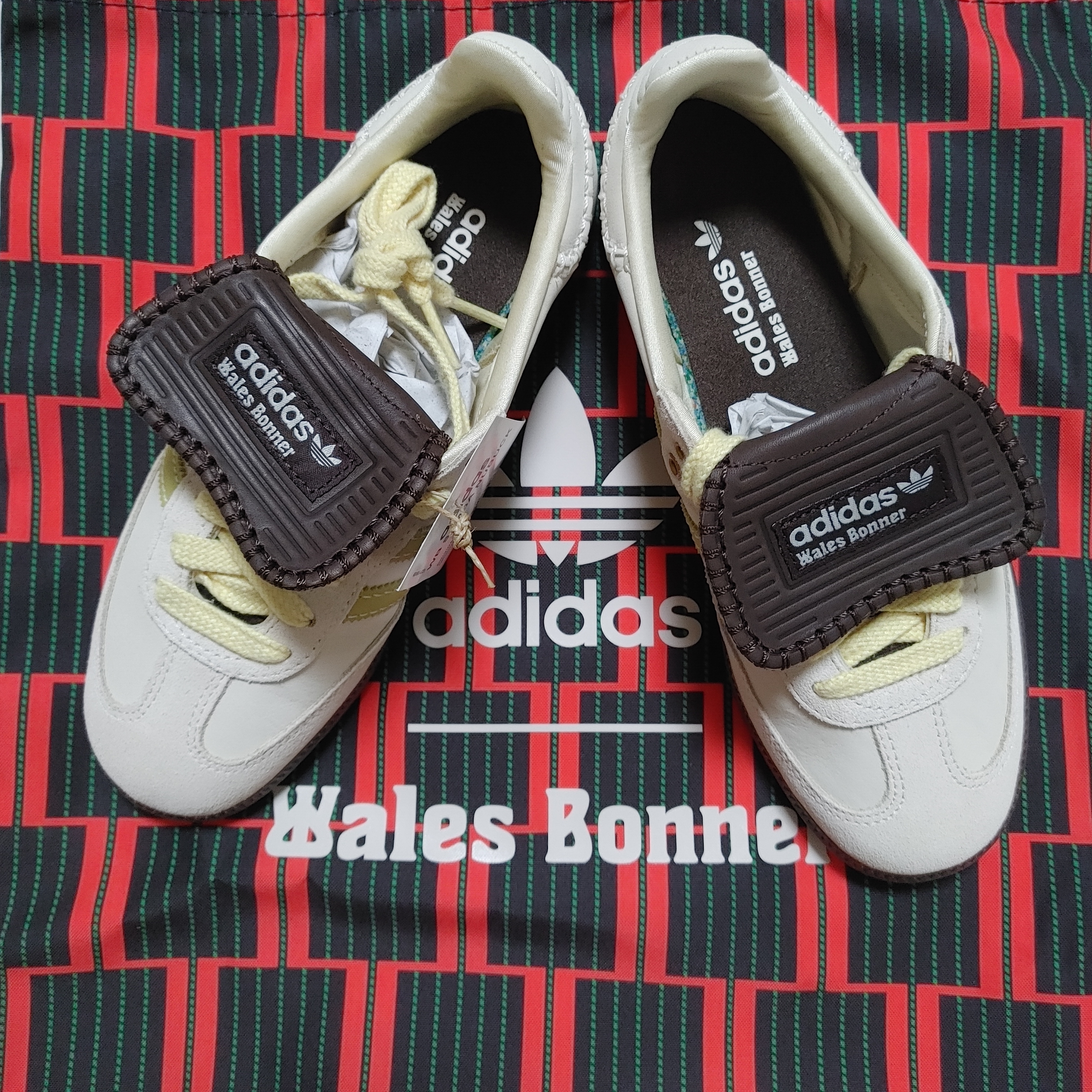 Adidas x Wales Bonner Samba Brown Ecru Tint 착용 스타일 - 2