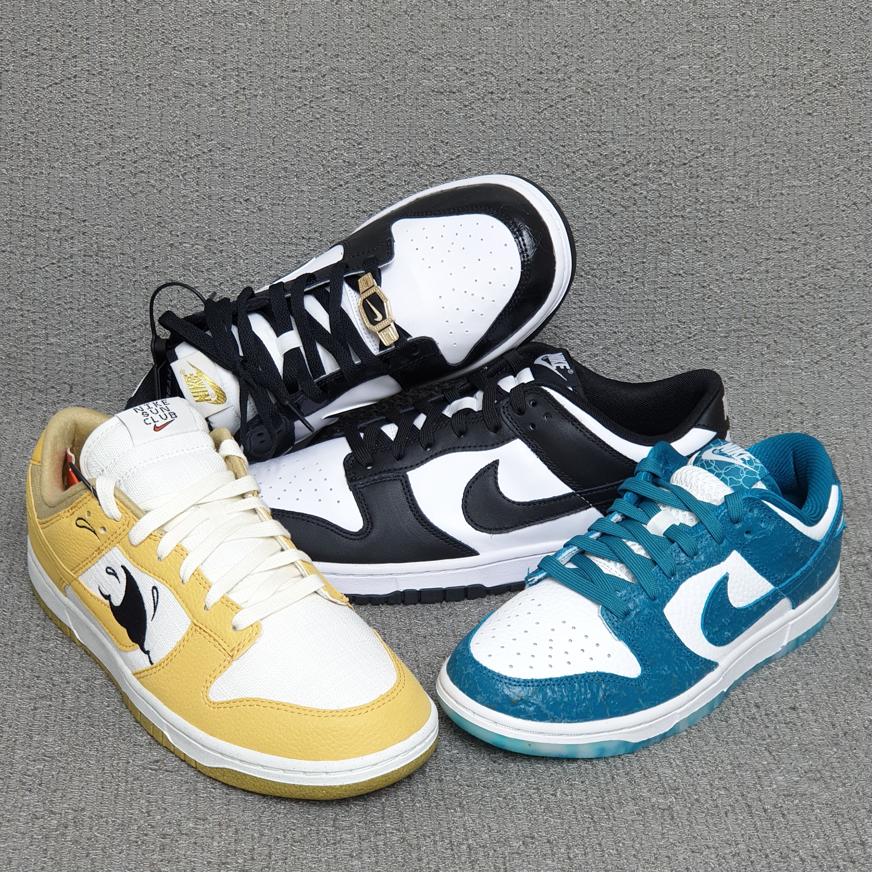 (W) Nike Dunk Low Ocean, Nike Dunk Low Retro SE Next Nature Nike Sun Club 착용 스타일 - 2