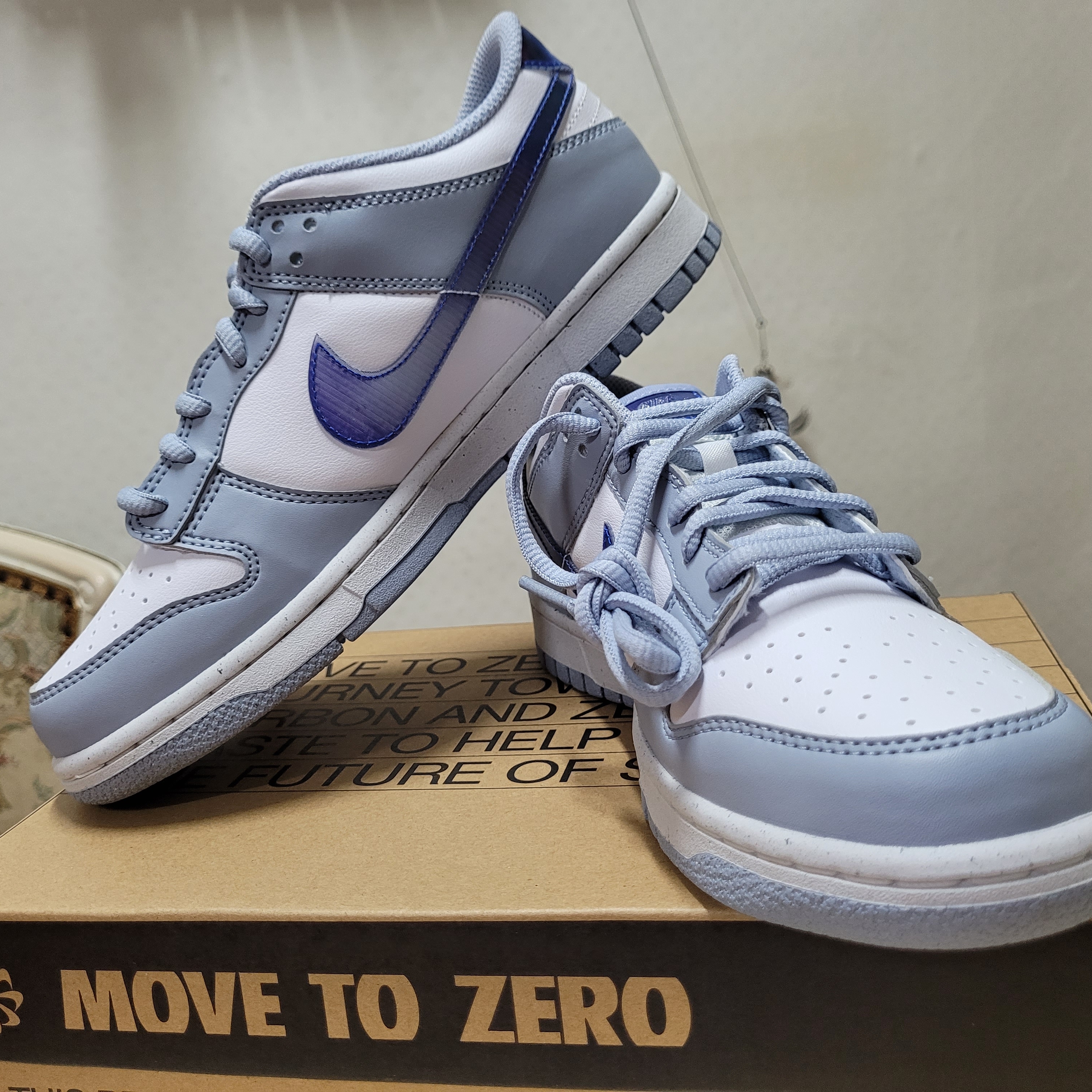 (GS) Nike Dunk Low NN KWE Blue Whisper 착용 스타일 - 1