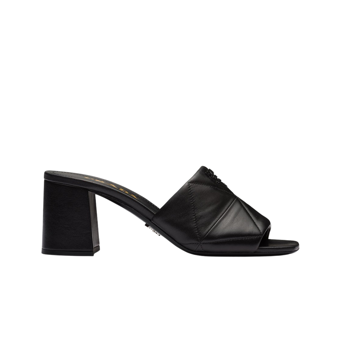 (W) 프라다 퀼티드 나파 레더 힐드 샌들 블랙((W) Prada Quilted Nappa Leather Heeled Sandals Black) - 1