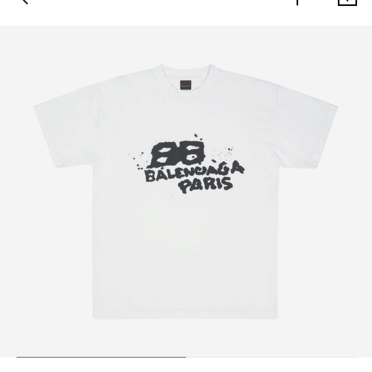 (W) Balenciaga Hand Drawn BB Icon Medium Fit T-Shirt White 착용 스타일