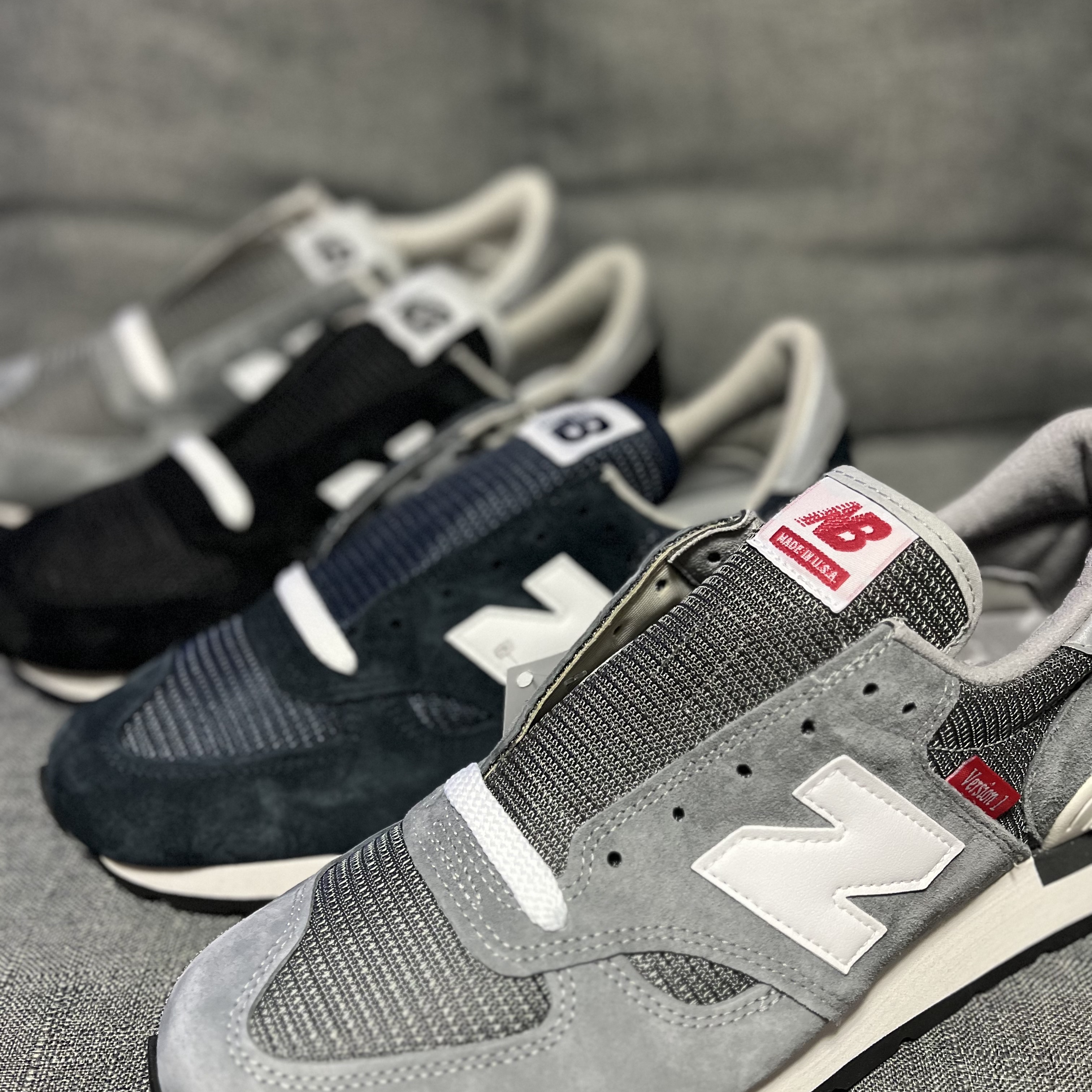New Balance 990v1 Made in USA Grey White 착용 스타일
