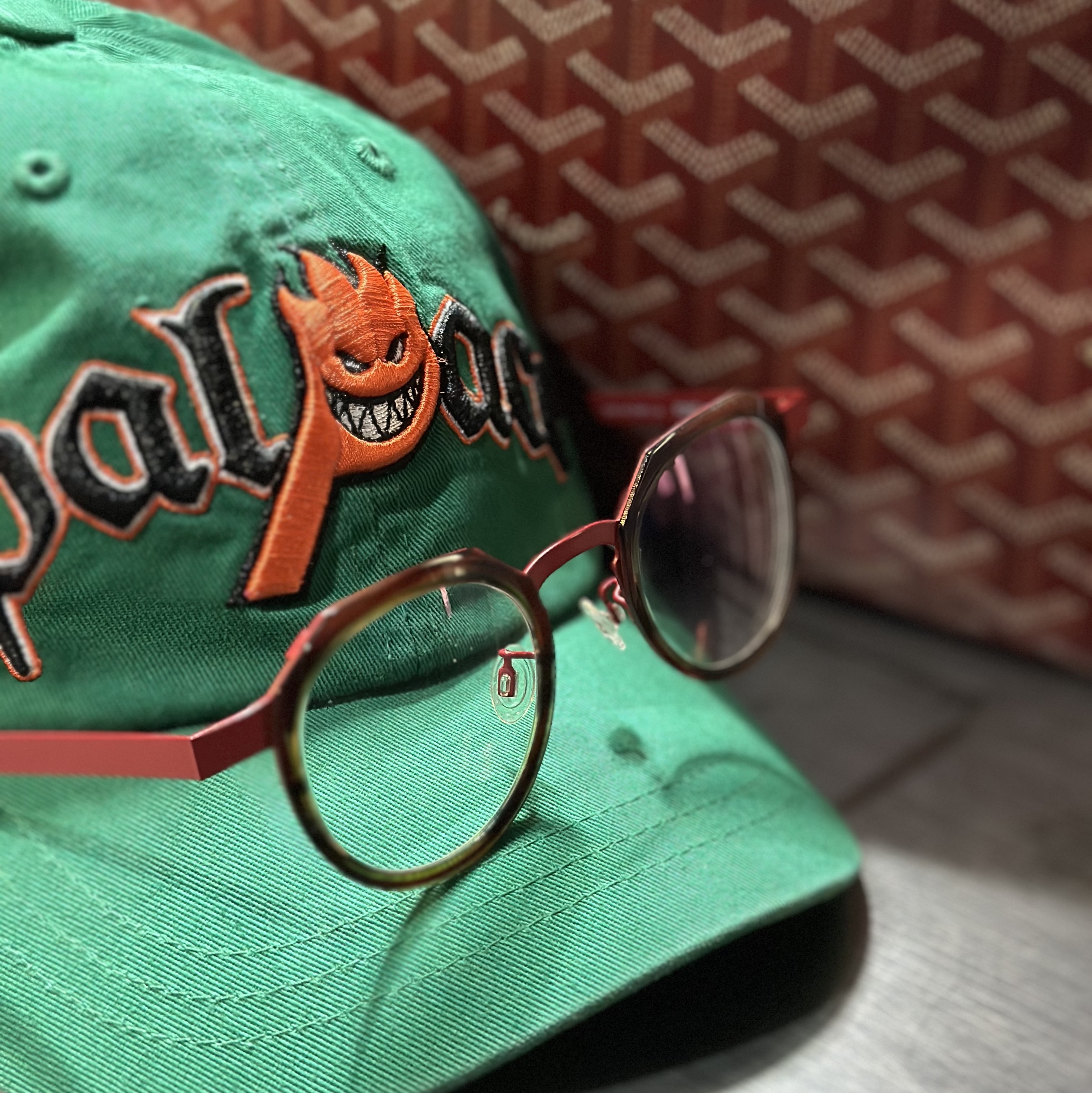 Palace Spitfire 6-Panel Green - 23SS 착용 스타일
