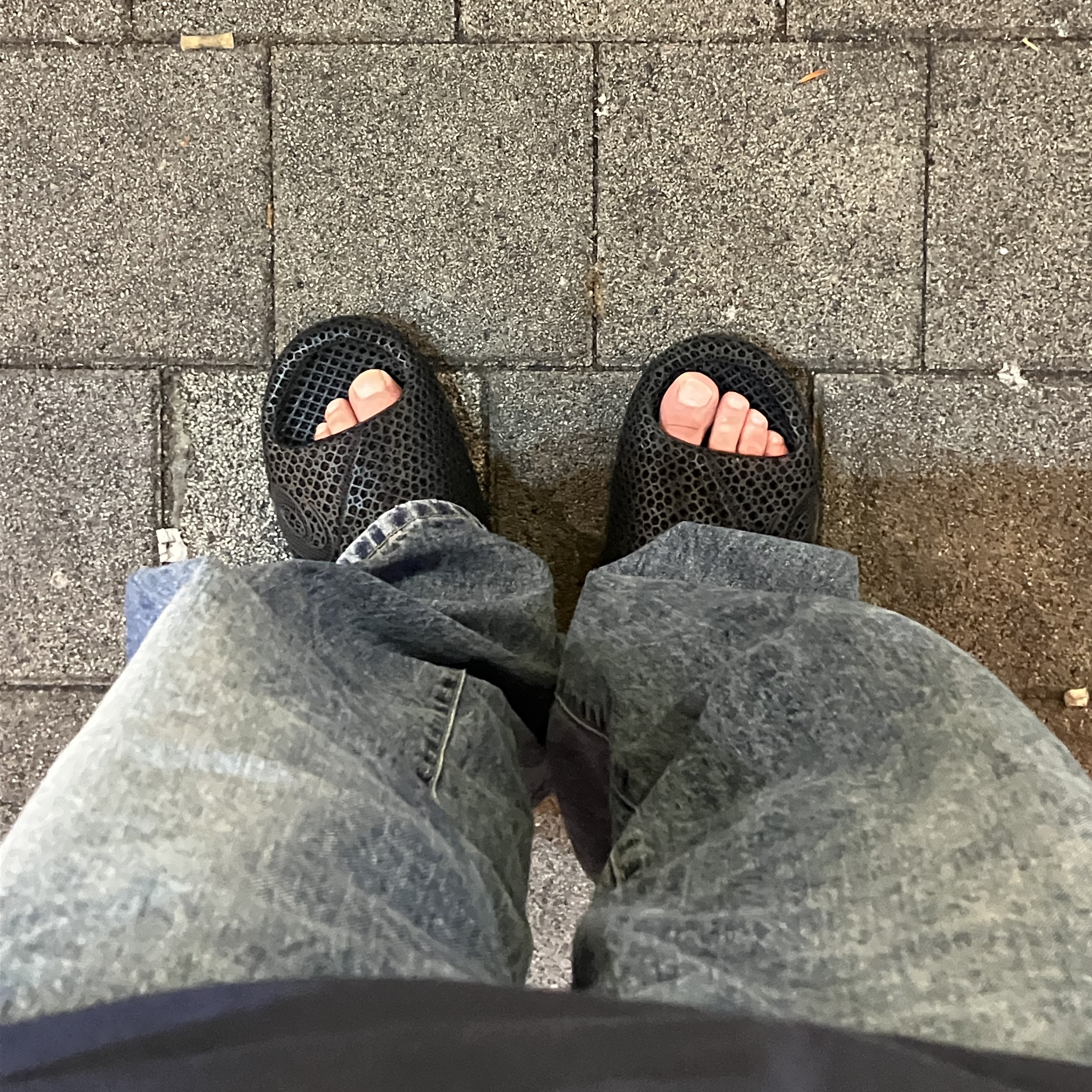 Asics Actibreeze 3D Sandal Black Black 착용 스타일