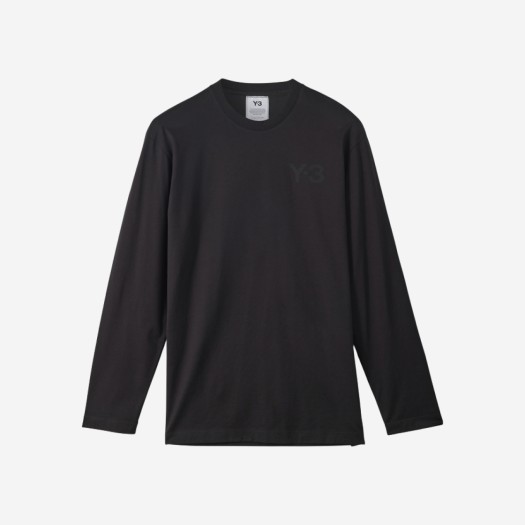 Y-3 클래식 체스트 로고 롱슬리브 티셔츠 블랙