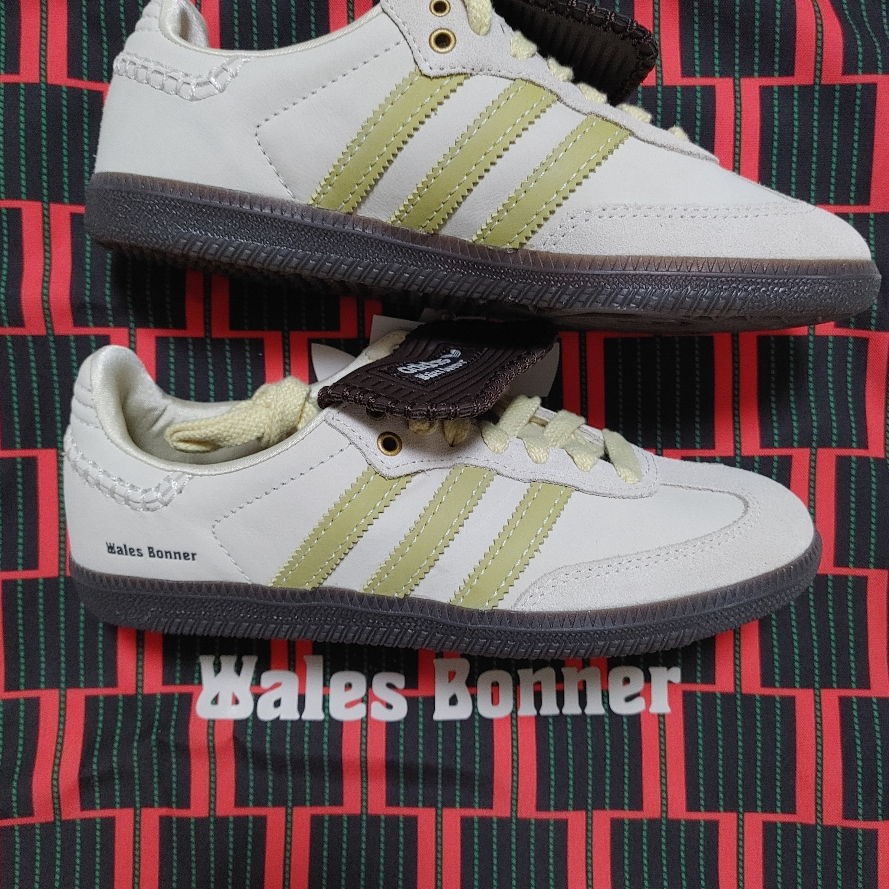 Adidas x Wales Bonner Samba Brown Ecru Tint 착용 스타일 - 1