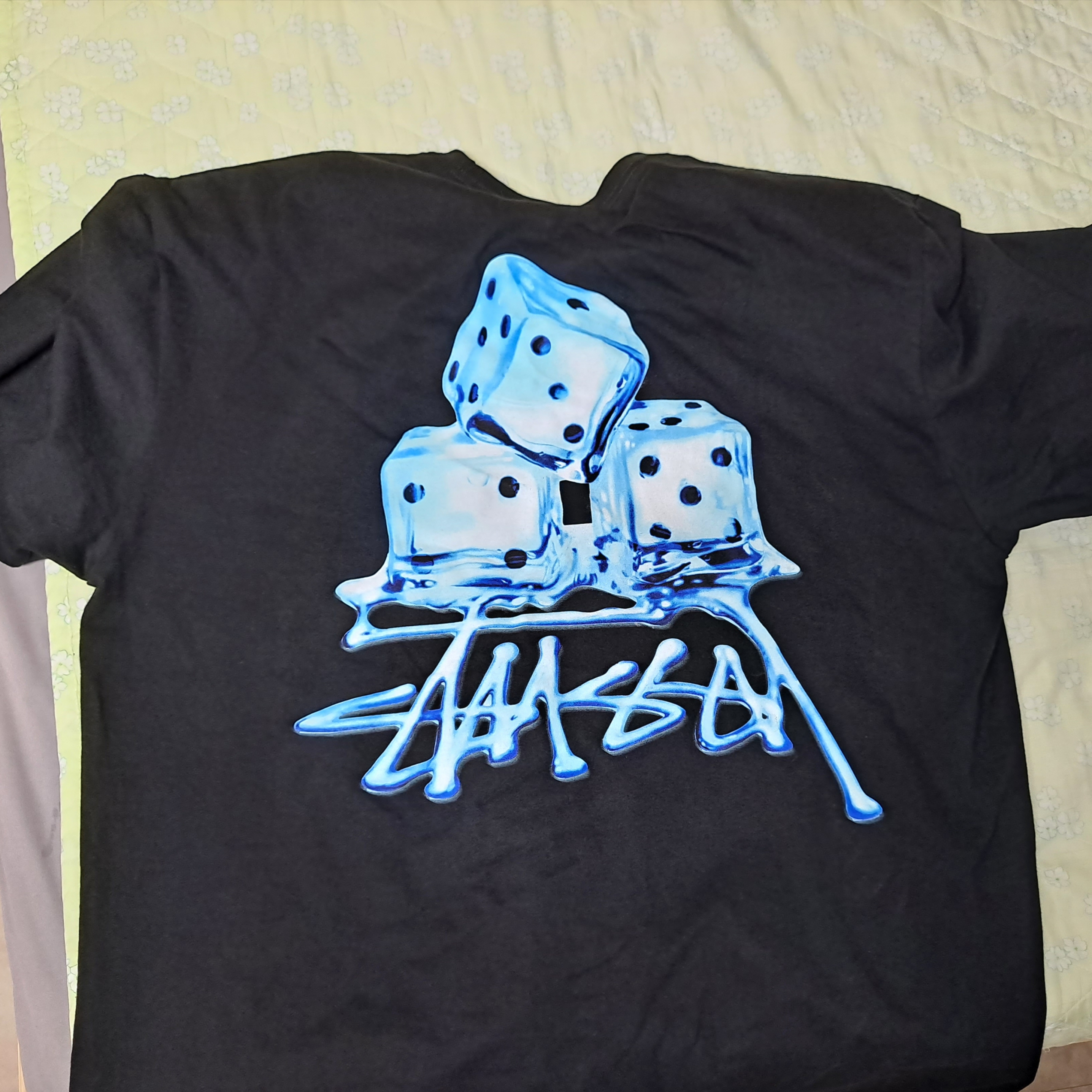 Stussy Melted T-Shirt Black 착용 스타일