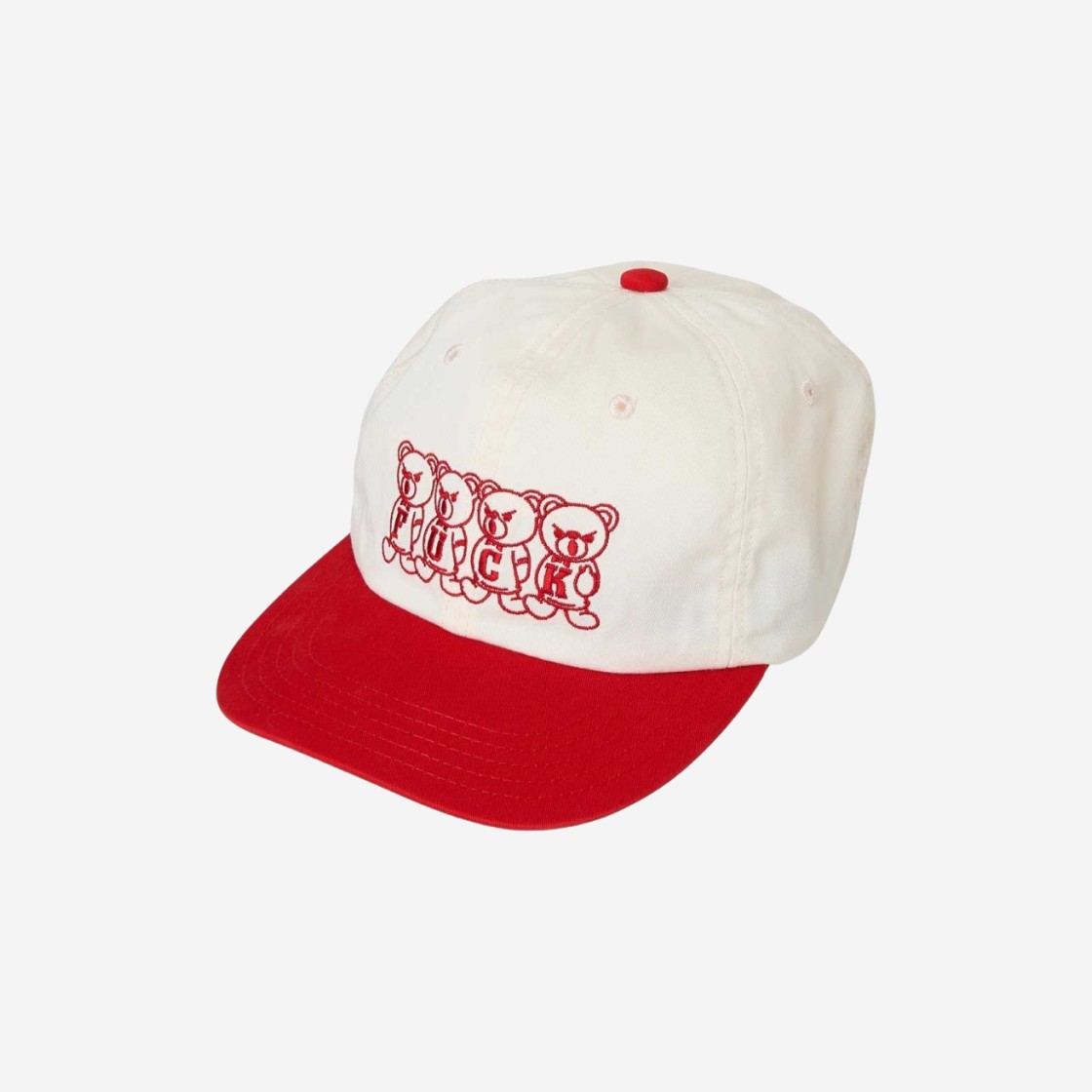 (W) Hysteric Glamour Fxxk Bears Embroidery Cap Red 상세 이미지 1