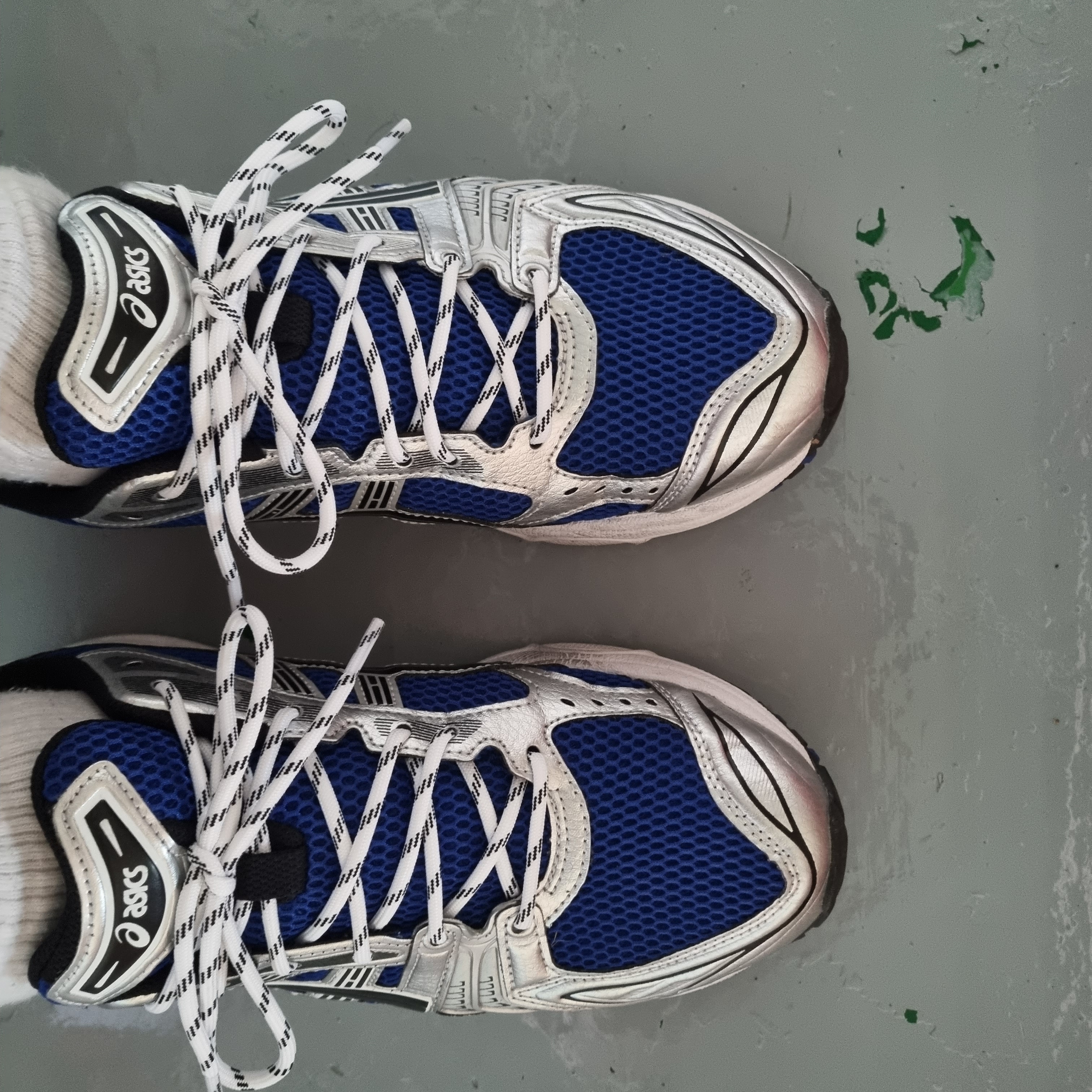 Asics Gel-Kayano 14 Monaco Blue Black 착용 스타일