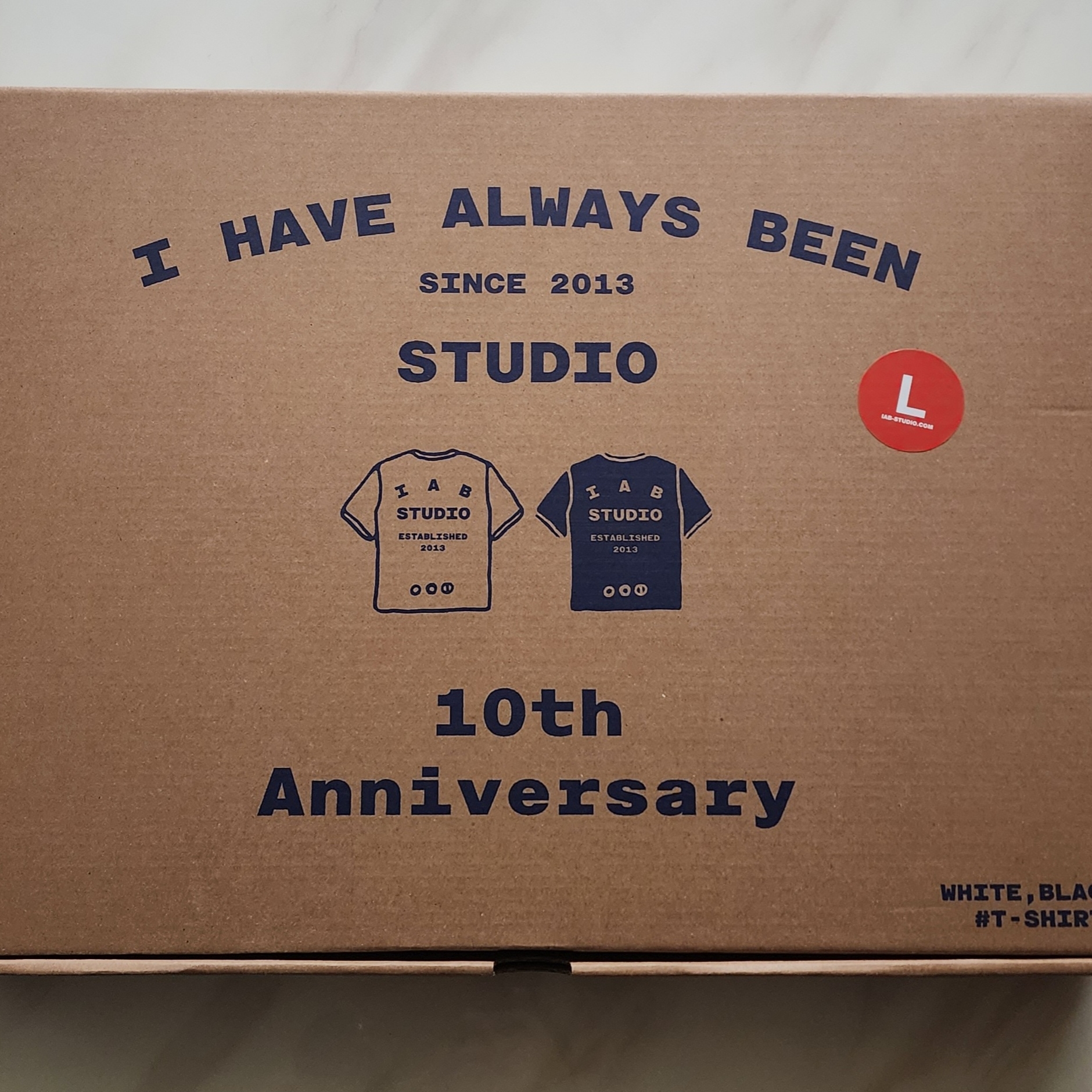 IAB Studio 10th Anniversary T-Shirts Pack White & Black (2 Pack) 착용 스타일