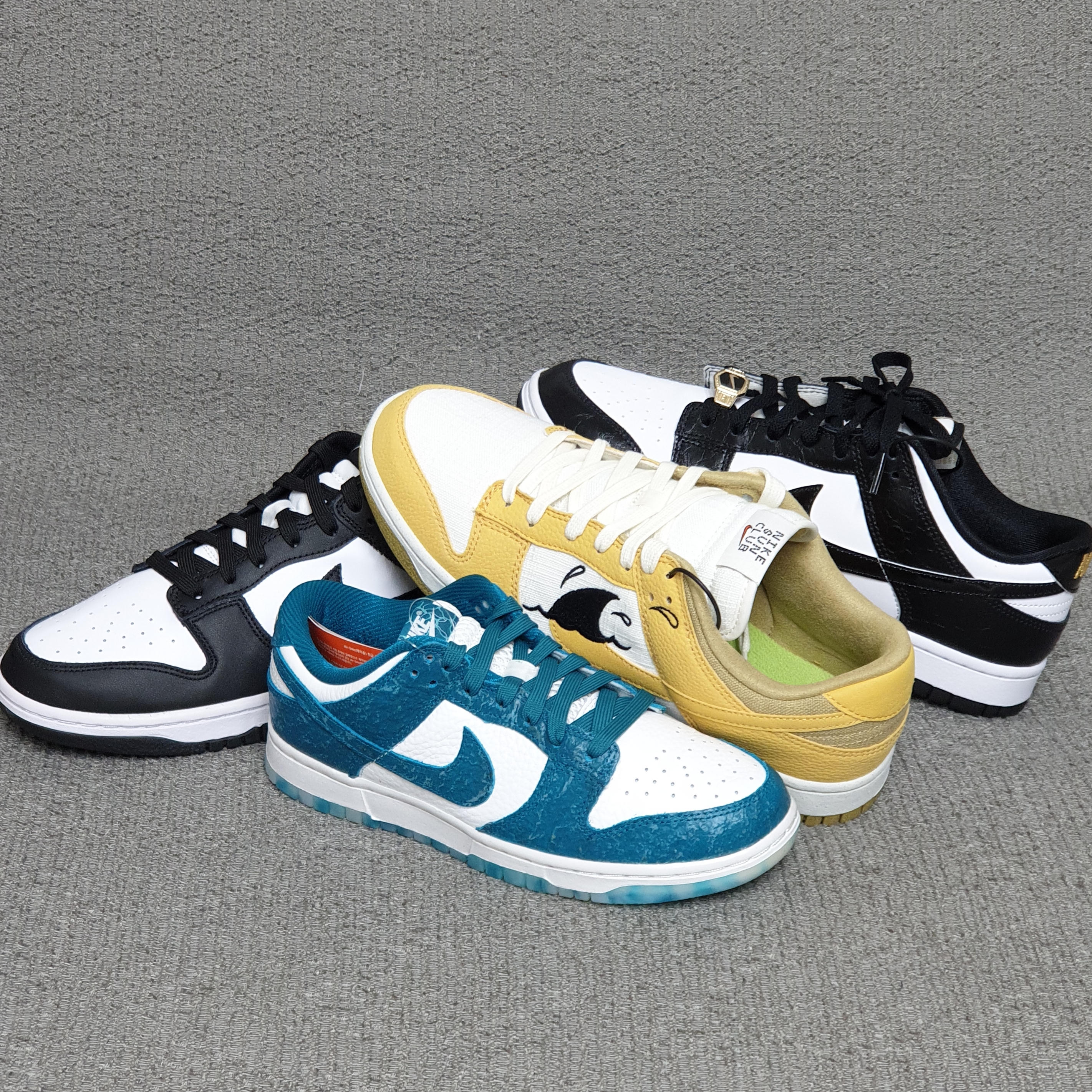 (W) Nike Dunk Low Ocean, Nike Dunk Low Retro SE Next Nature Nike Sun Club 착용 스타일 - 1