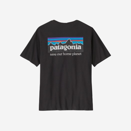 파타고니아 P-6 미션 오가닉 티셔츠 잉크 블랙